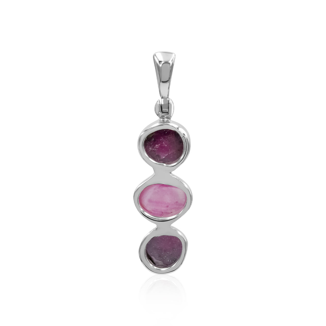 Ruby with Star Ruby Pendant in Fine Sterling Silver