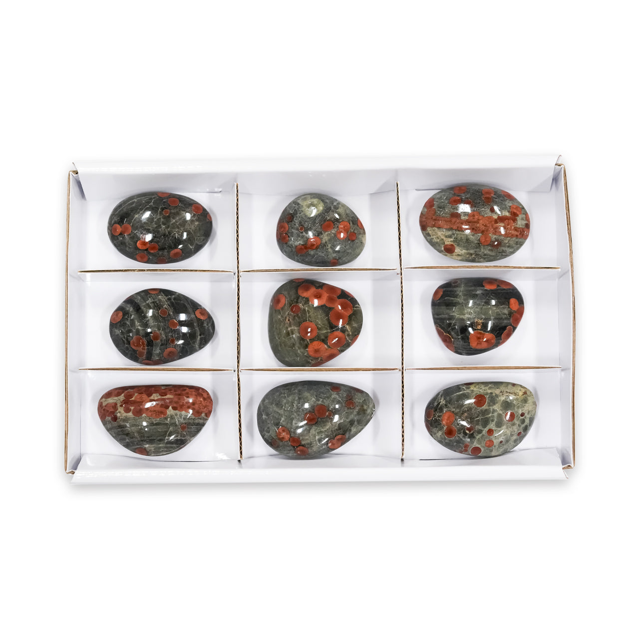 Red Planet Obsidian Freeform Palm Stone 300 gr - 9 pcs