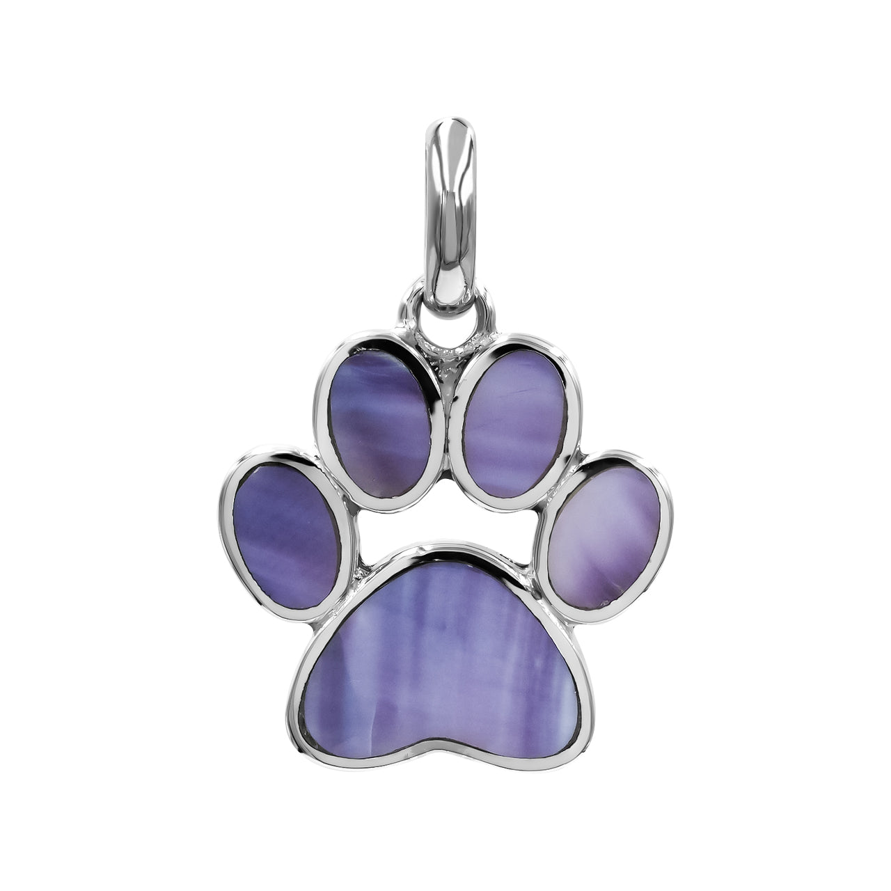 Purple Shell Paw Print Pendant