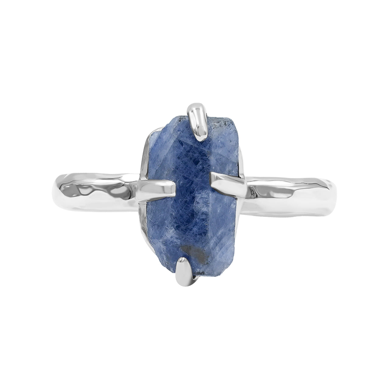 Sapphire Crystal Prong Set Ring in Sterling Silver