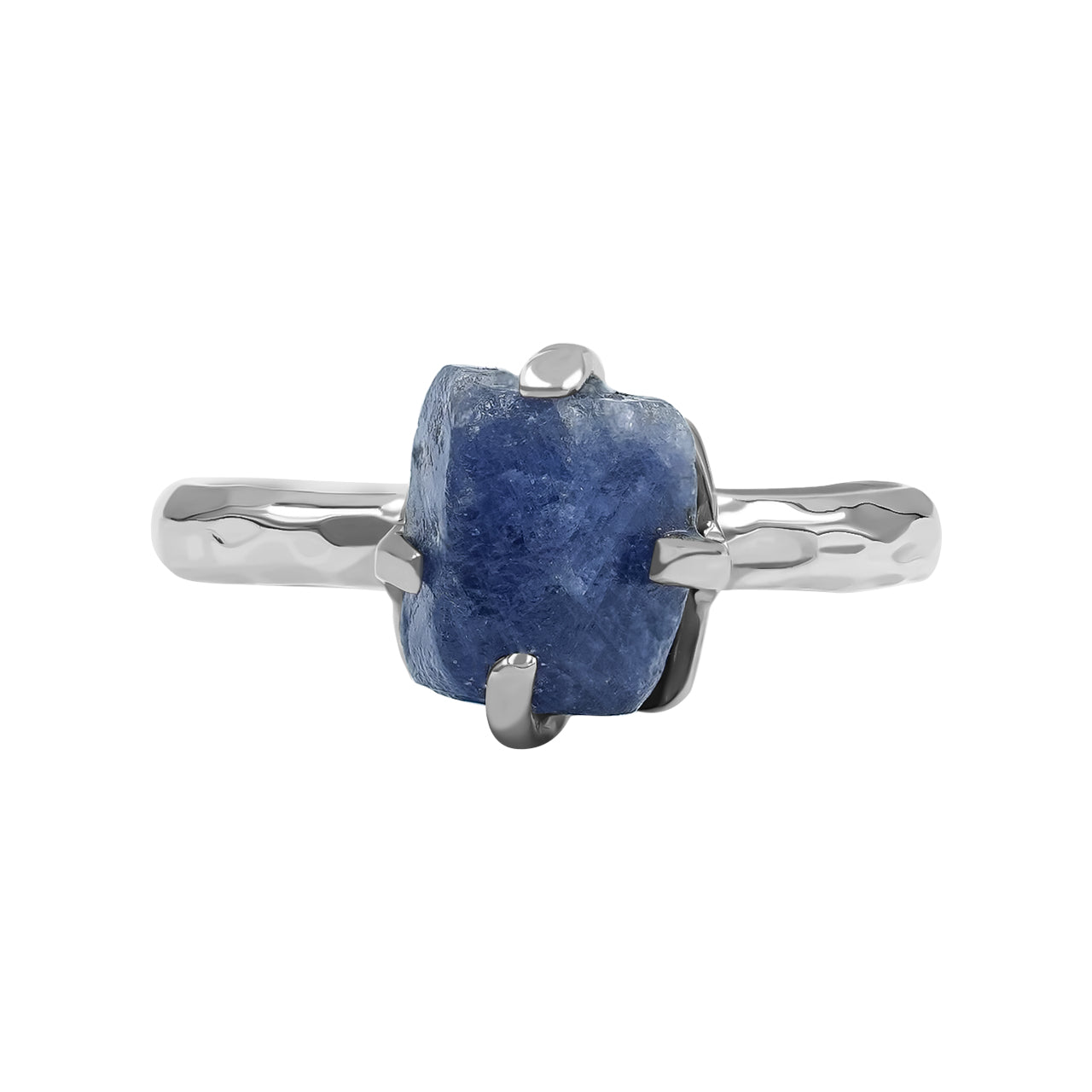 Sapphire Crystal Prong Set Ring in Sterling Silver