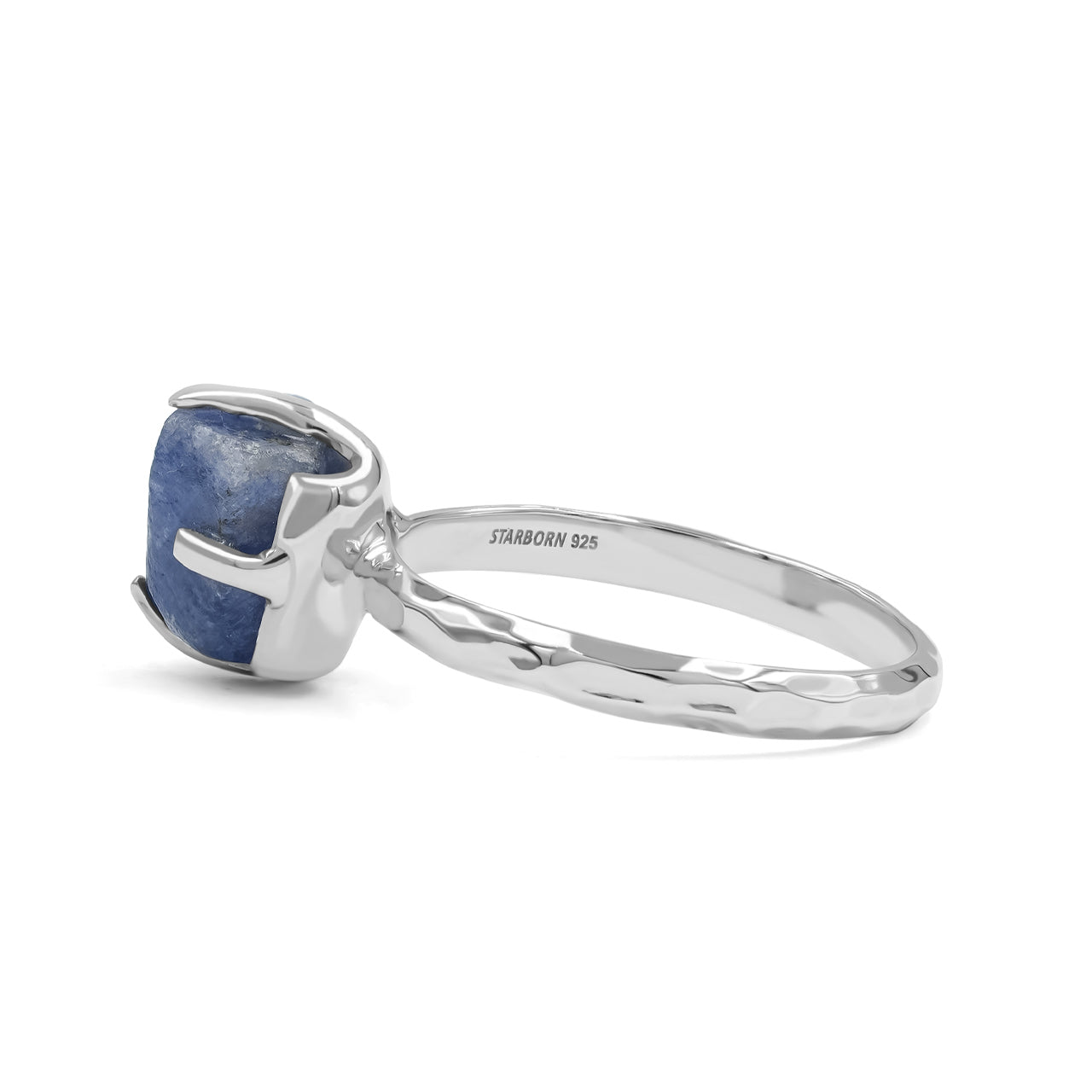 Sapphire Crystal Prong Set Ring in Sterling Silver