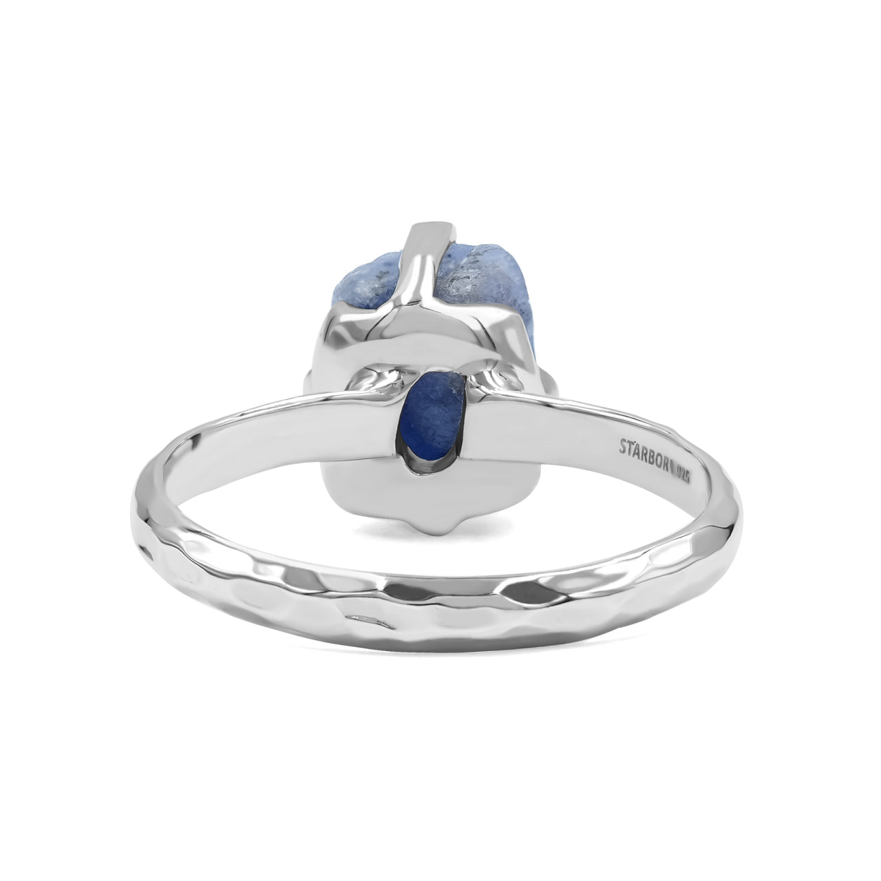 Sapphire Crystal Prong Set Ring in Sterling Silver