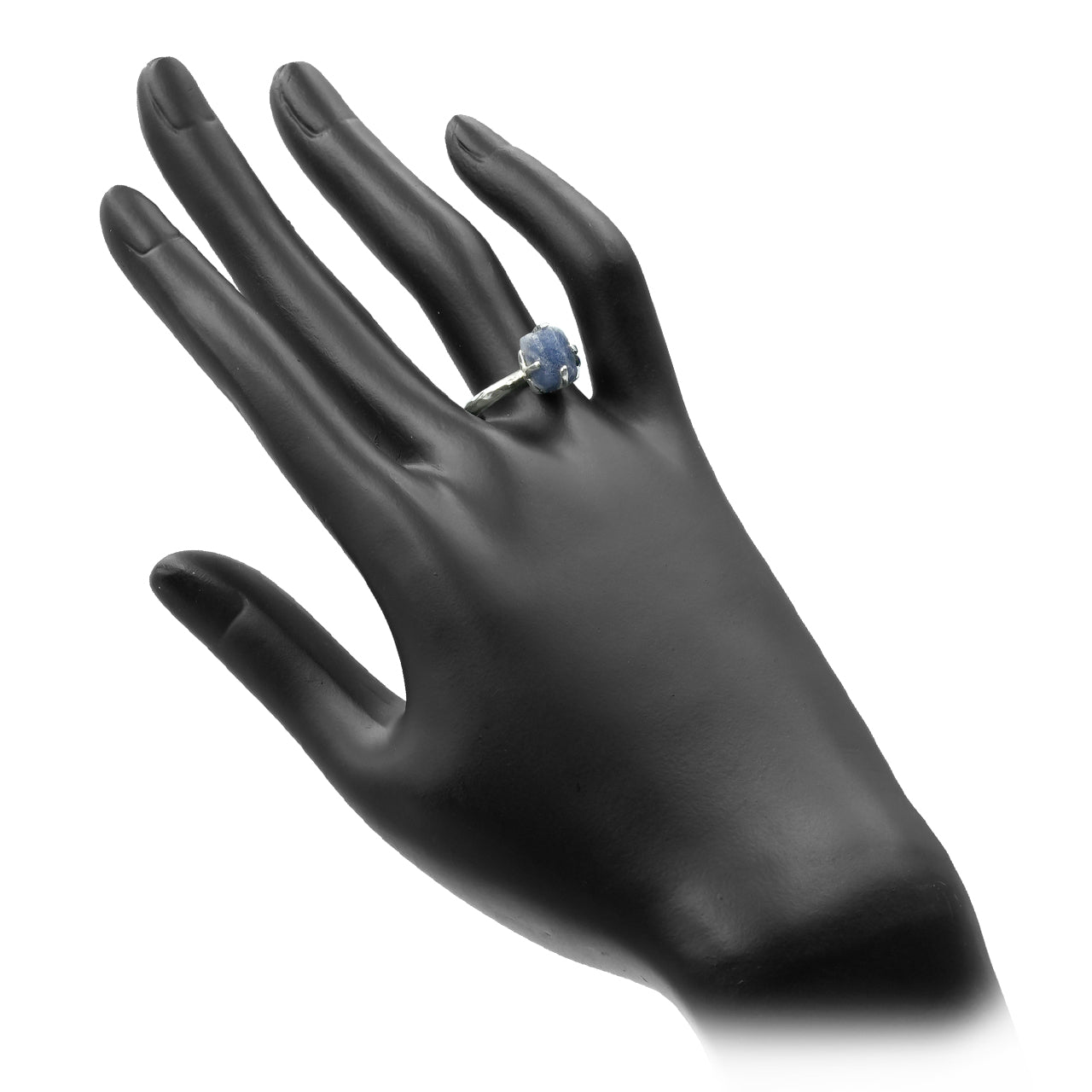 Sapphire Crystal Prong Set Ring in Sterling Silver