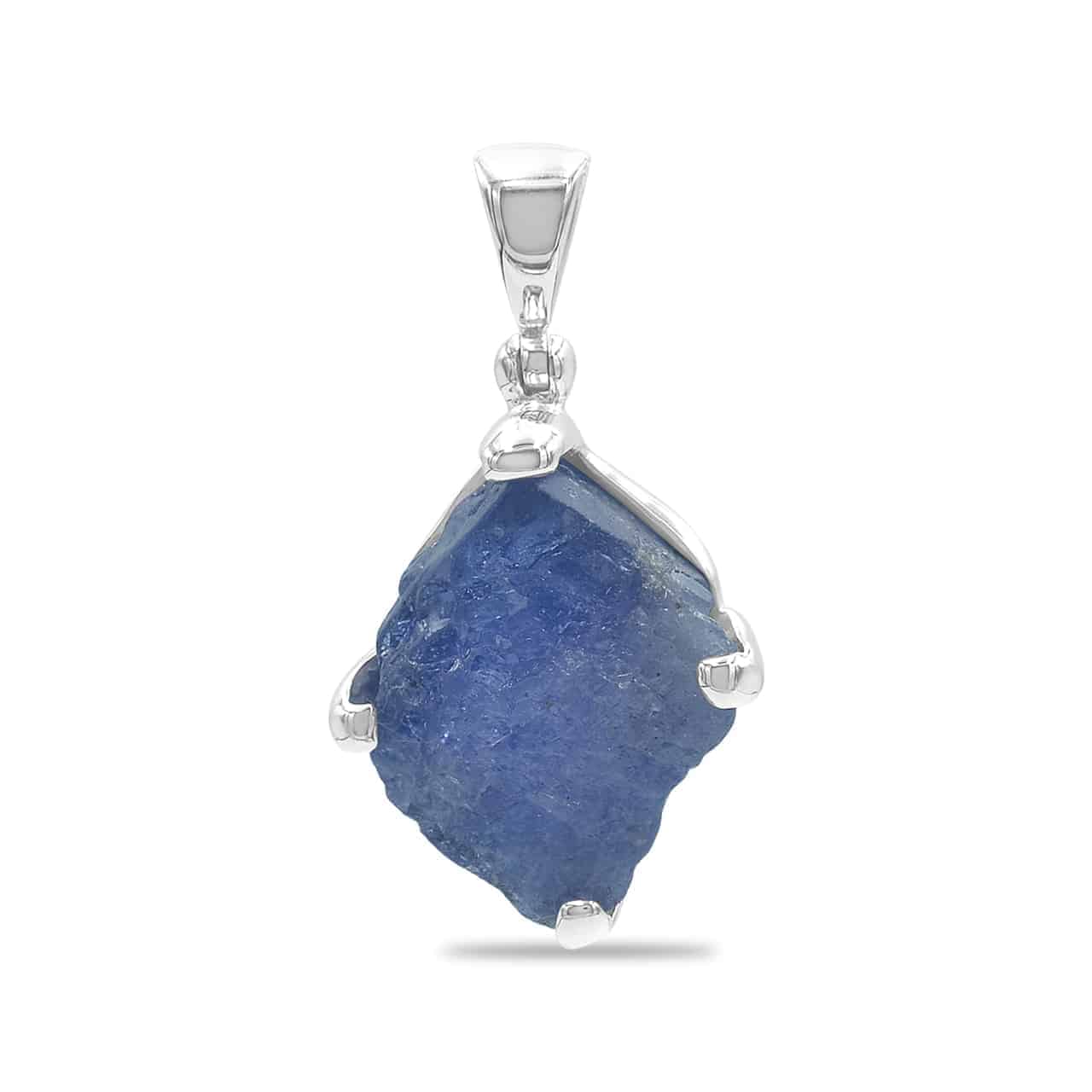 Starborn Tanzanite Rough Pendant in Sterling Silver