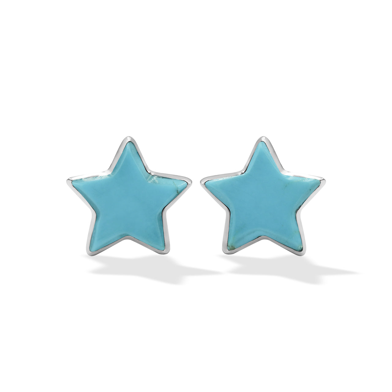 Starborn Gemstones Star Post Earrings in Sterling Silver