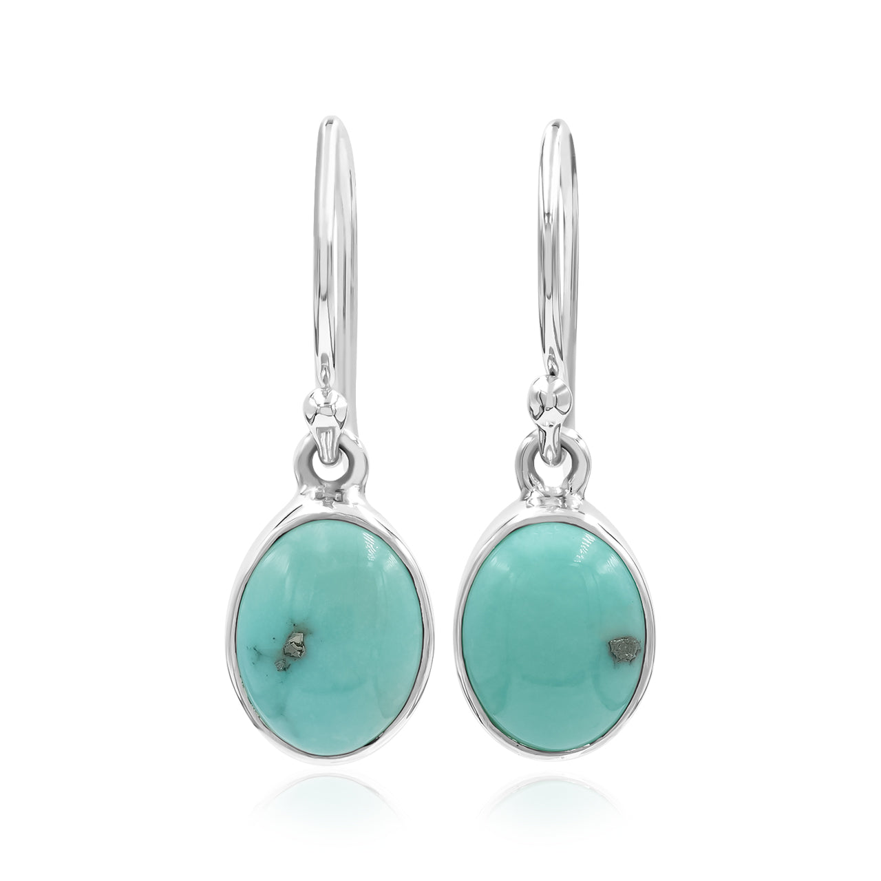 Campitos Turquoise Oval Cabochon Earrings