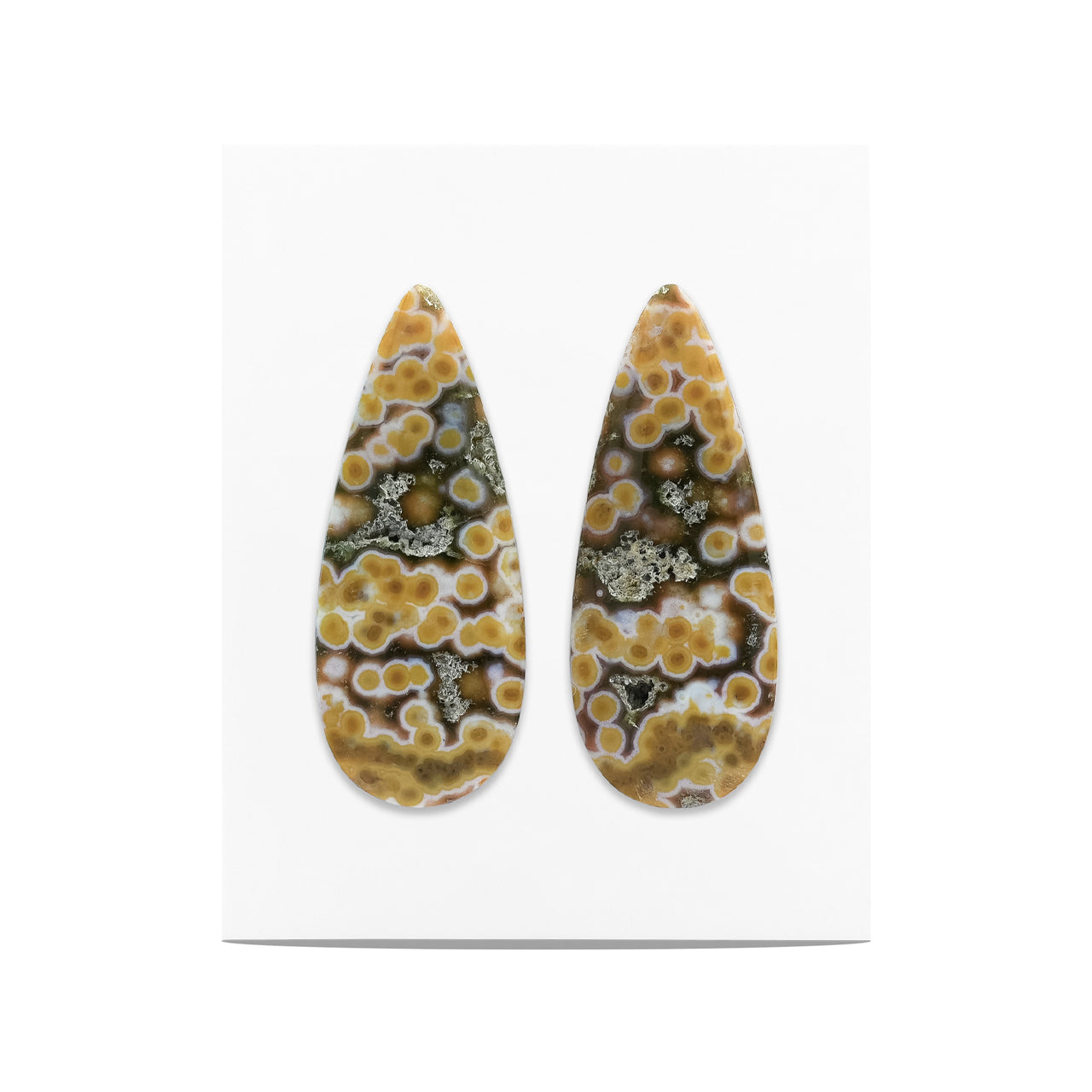 Ocean Jasper Pear Cabochon 29mm Tall