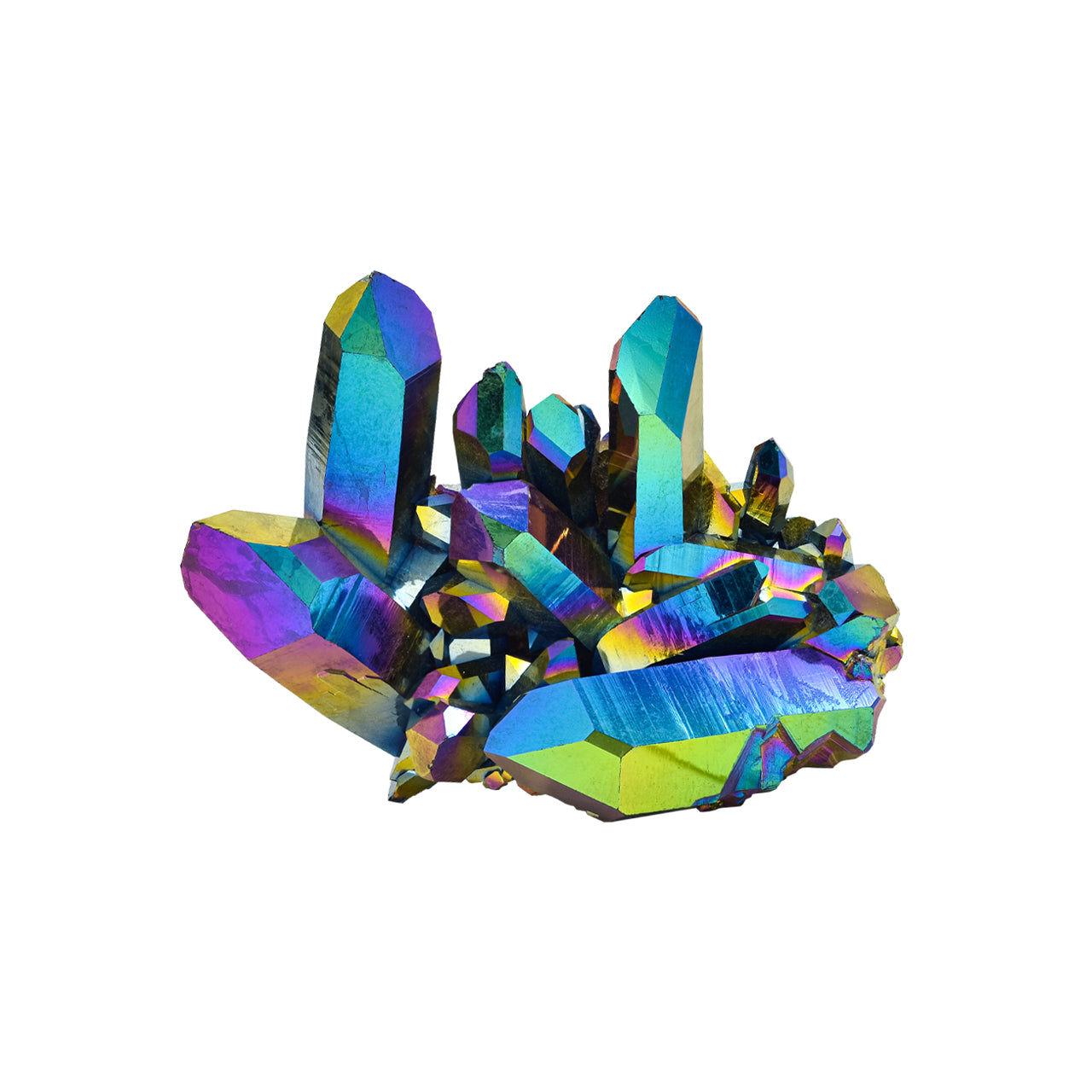 Rainbow Titanium Quartz Cluster 261 cts