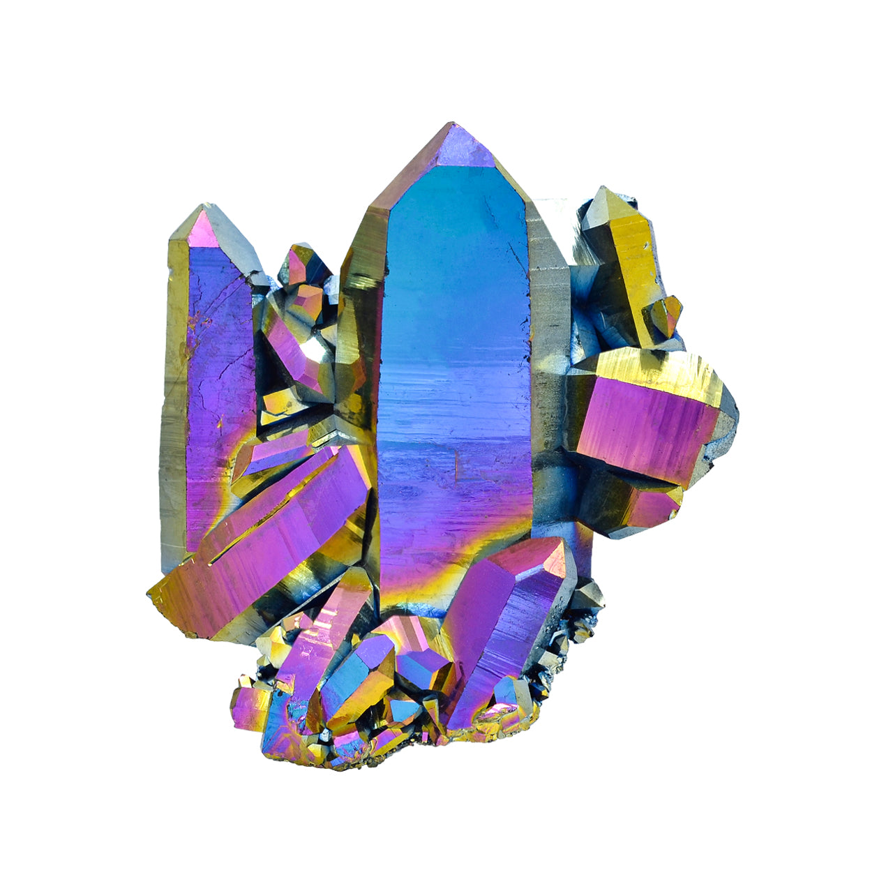 Rainbow Titanium Quartz Cluster 203 cts