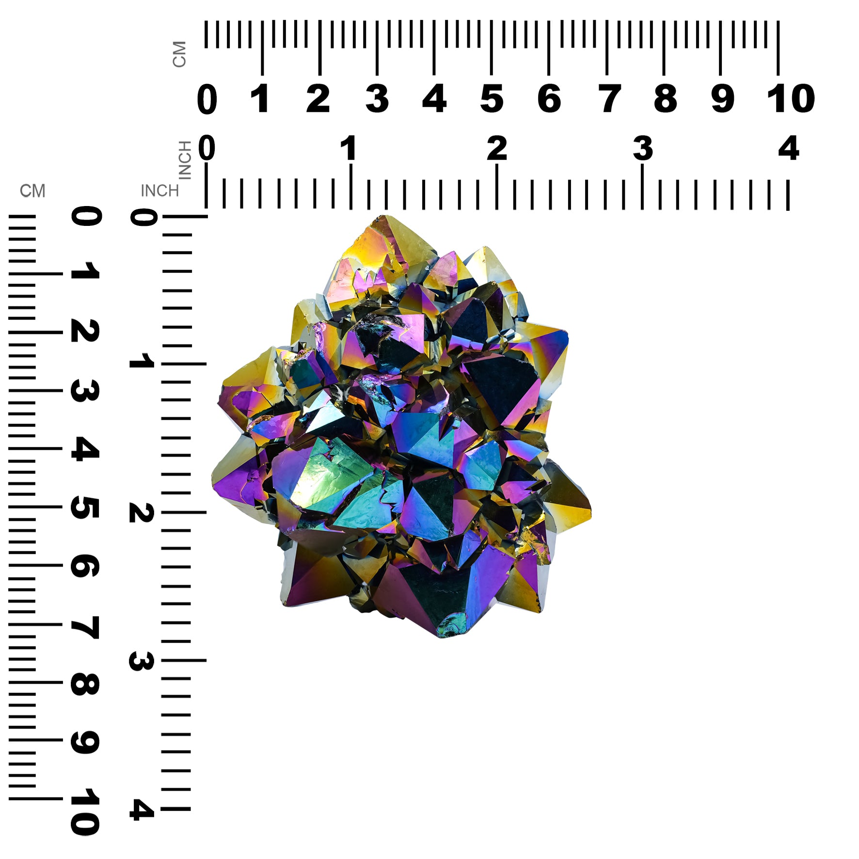 Rainbow Titanium Quartz Cluster