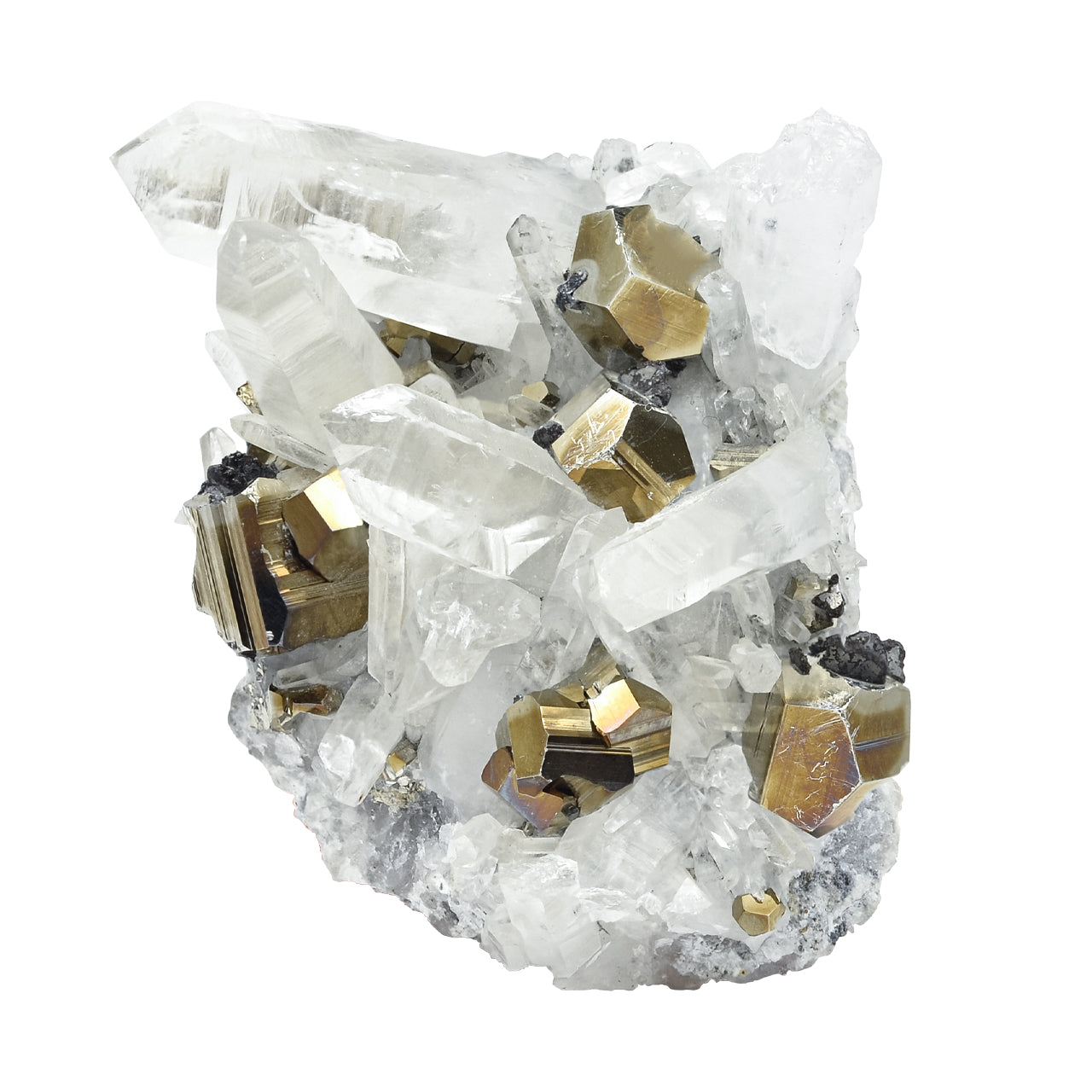 Quartz Crystal with Pyrite Specimen 239 carats