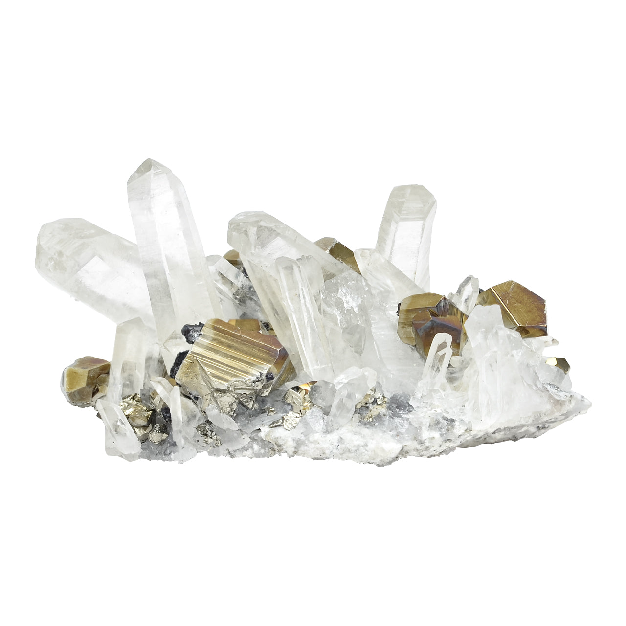 Quartz Crystal with Pyrite Specimen 239 carats