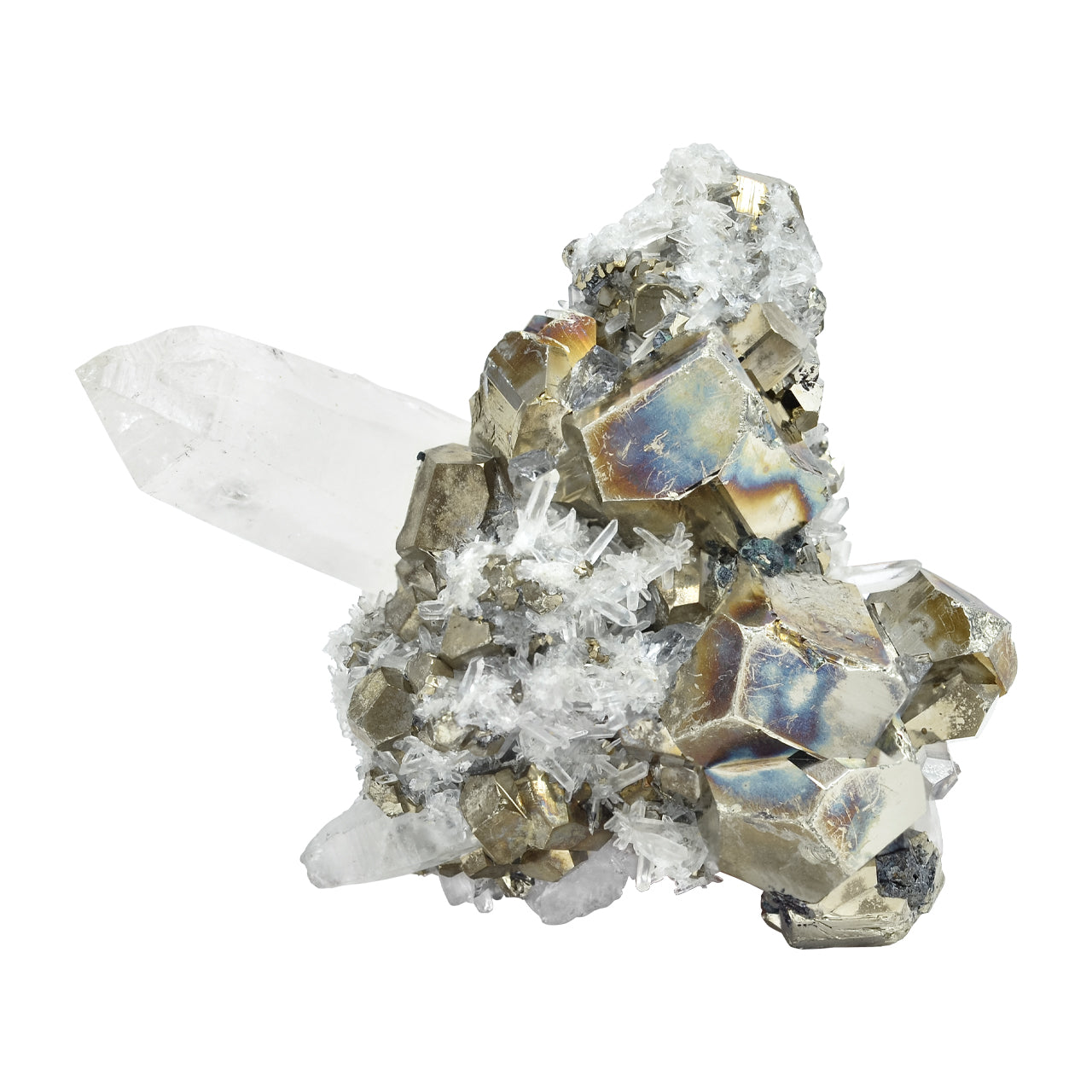 Pyrite with Quartz Crystal Specimen 424 carats