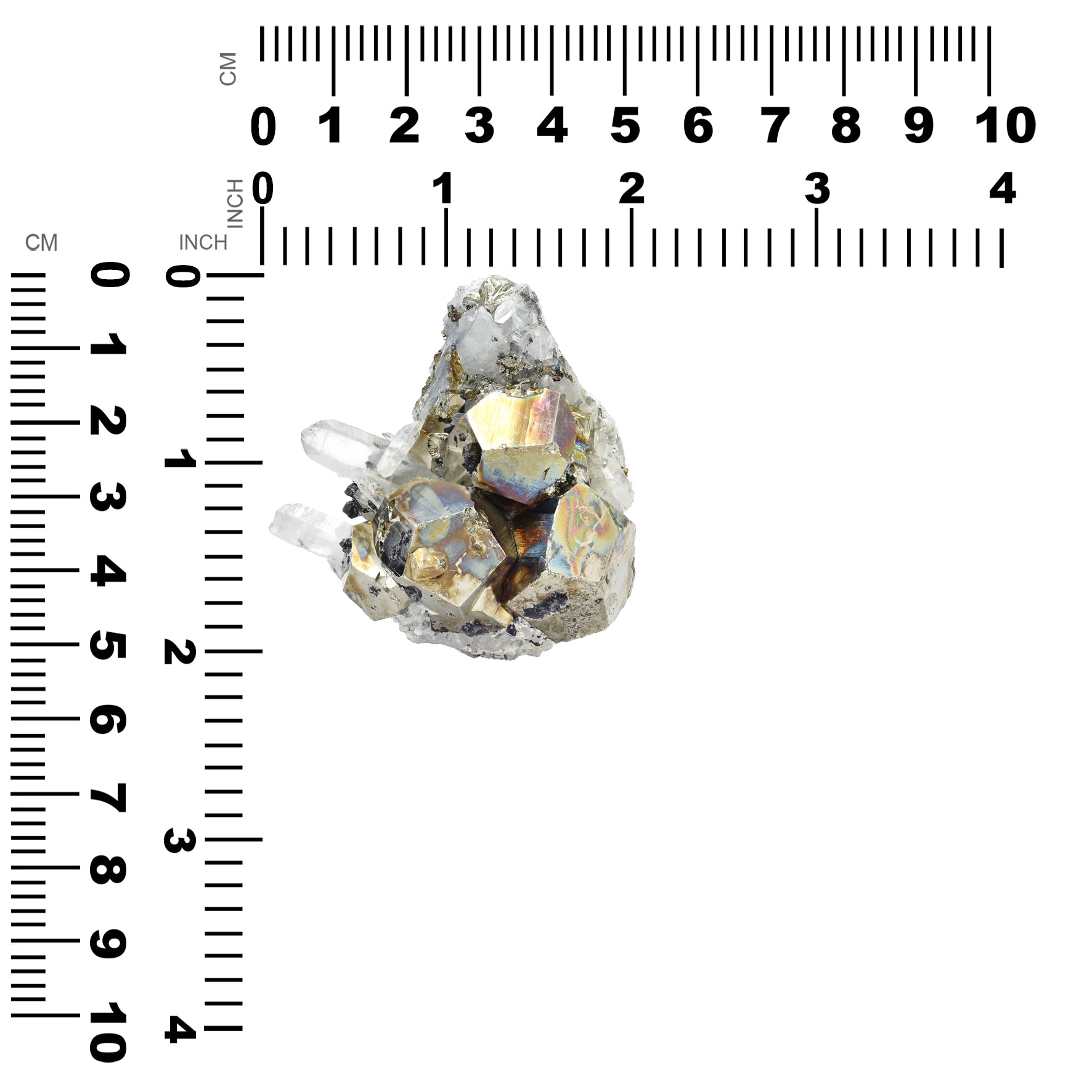 Pyrite with Quartz Crystal Specimen 446 carats