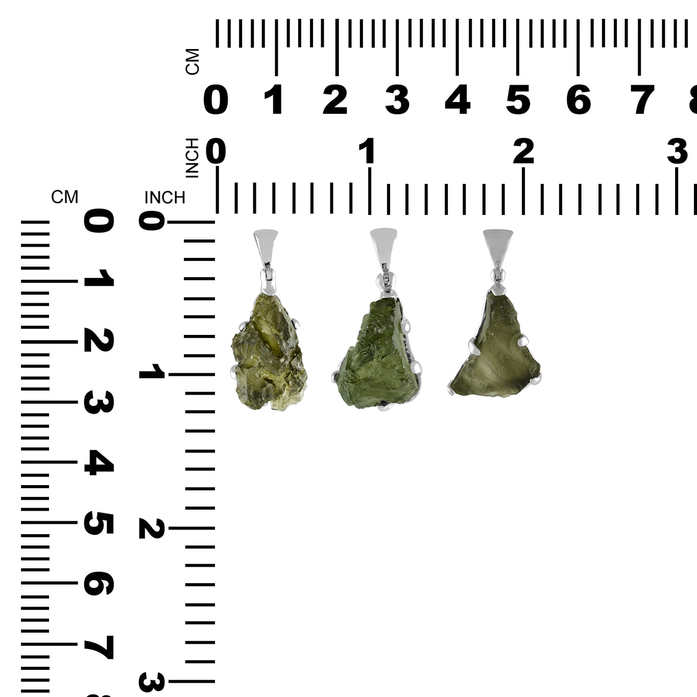 Moldavite prong set pendant