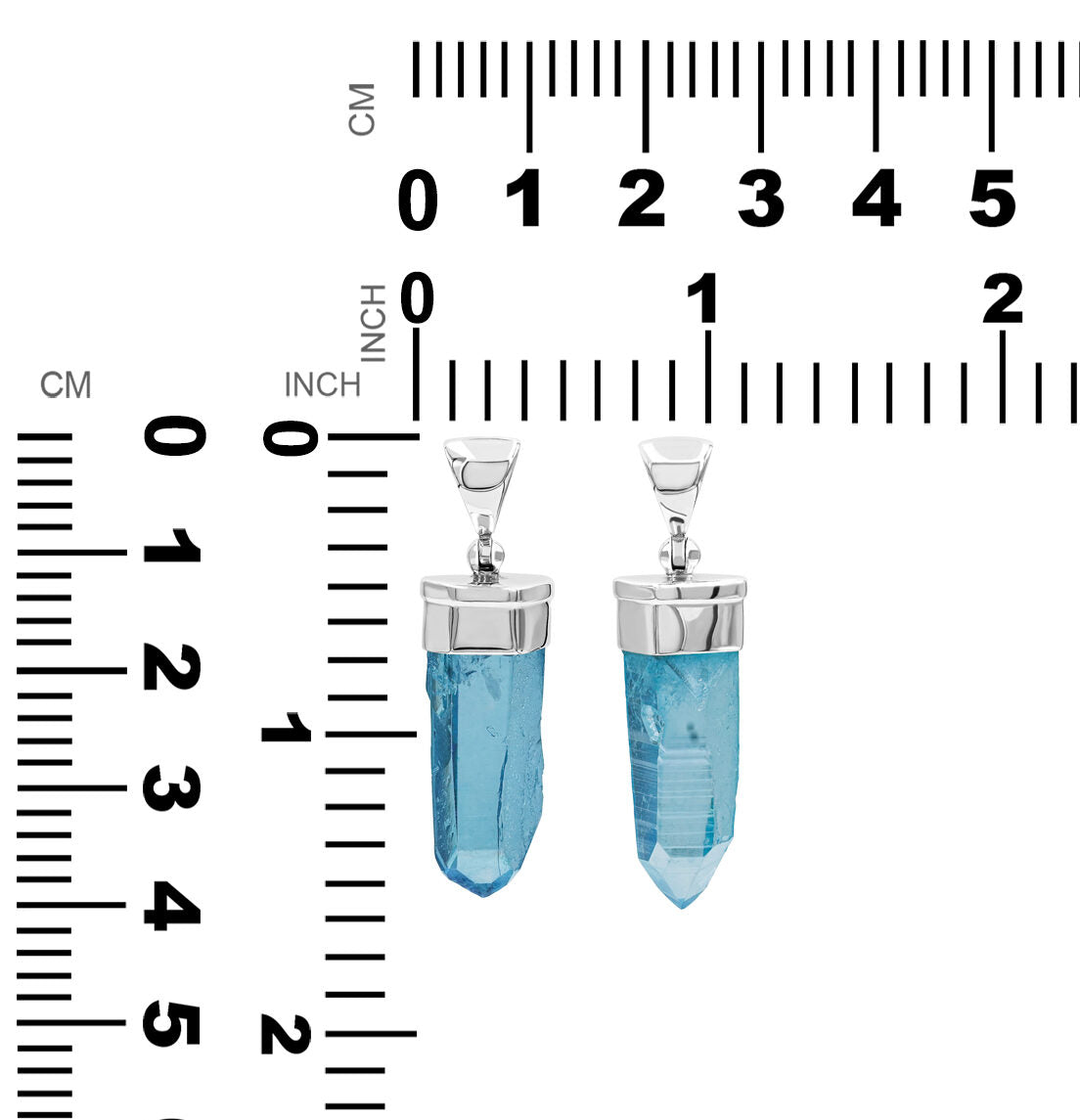 Fascinating Aqua Aura Quartz Crystal Pendant