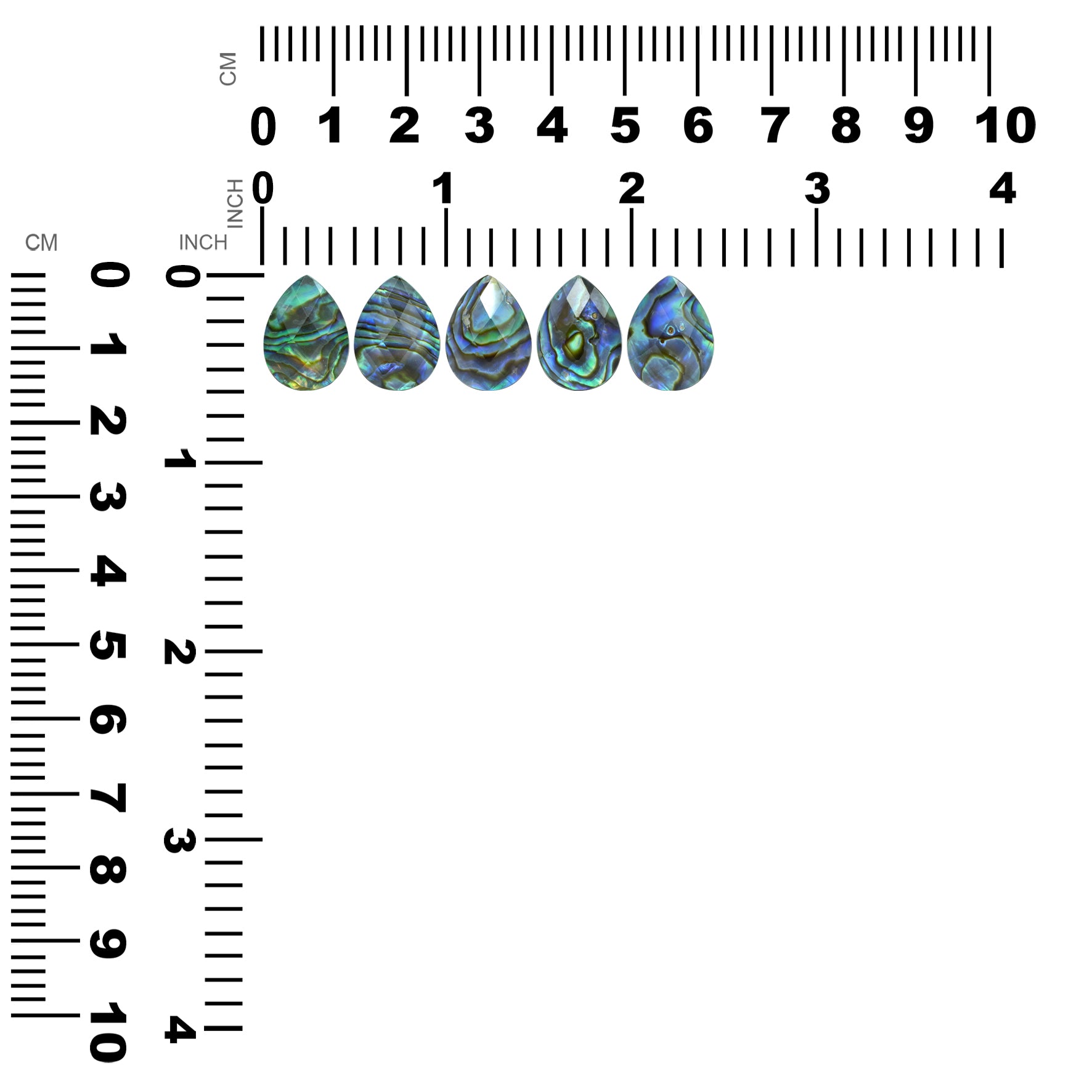 Abalone Shell Doublet Pear 16 x 12mm