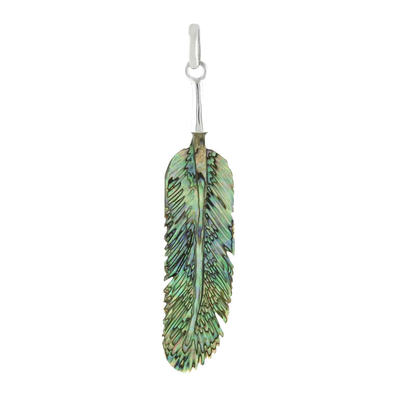 Shell Fether The Abalone Shell Feather Shape Pendant | Starborn Creations