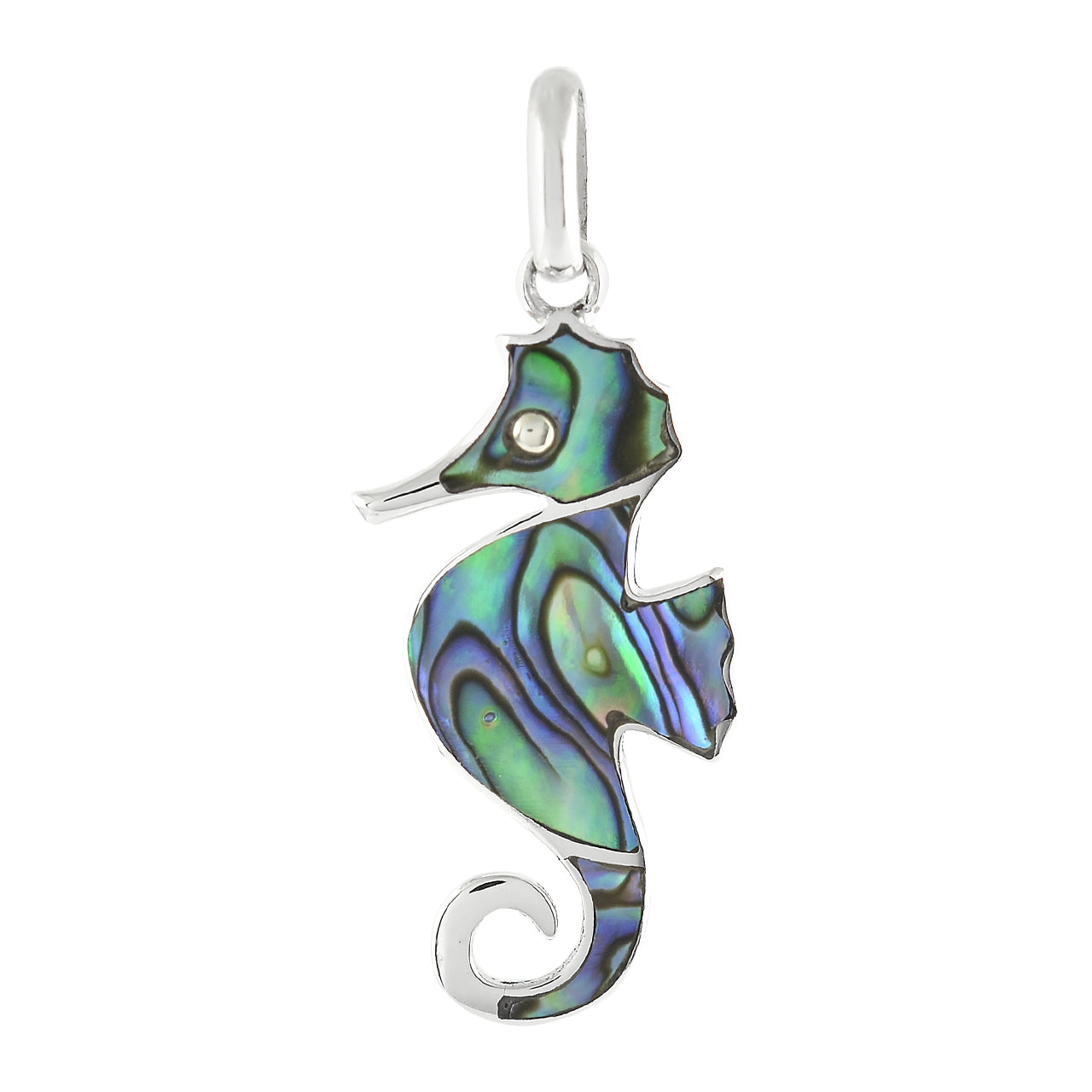 Abalone Shell Seahorse Pendant