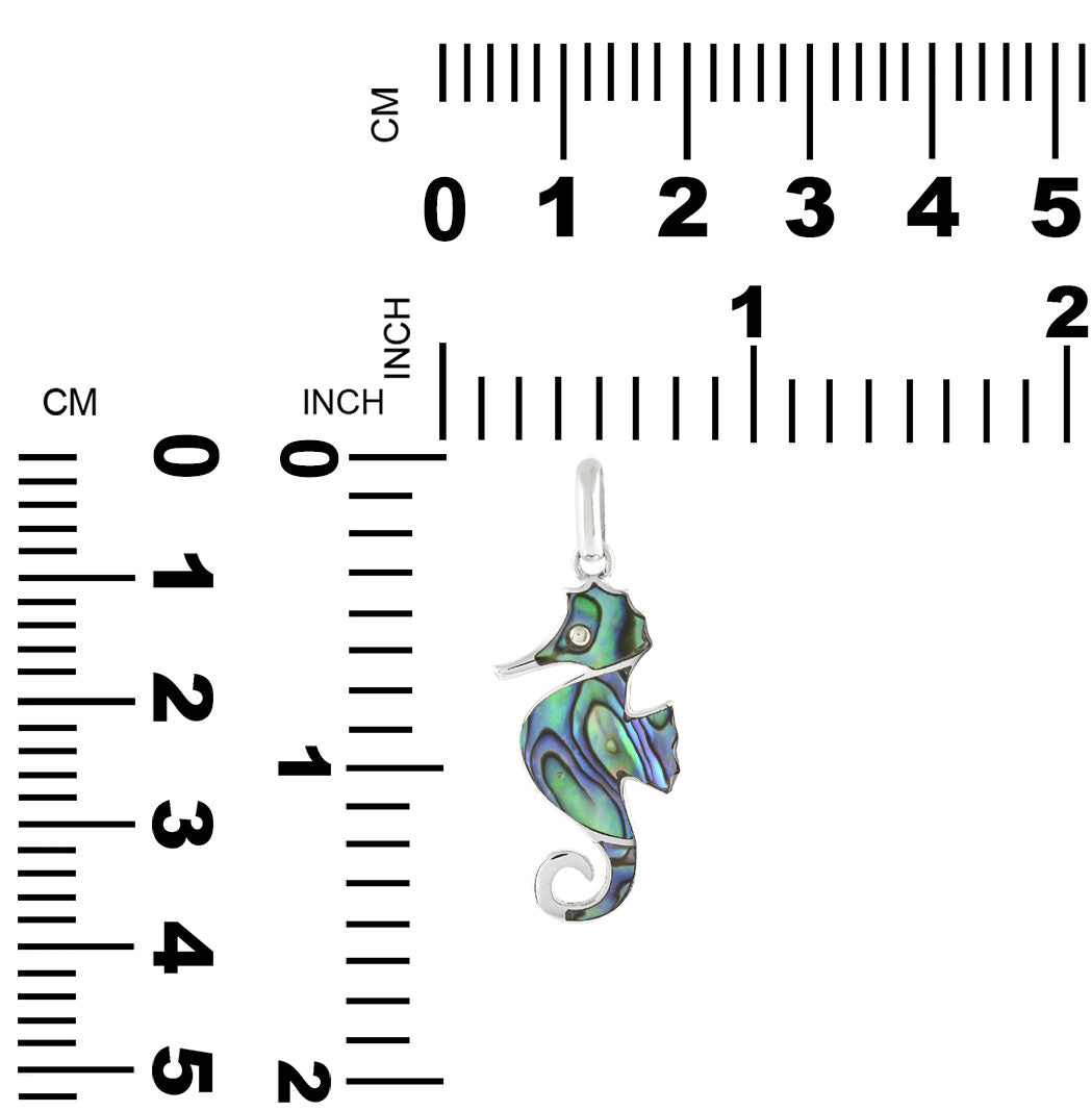 Abalone Shell Seahorse Pendant