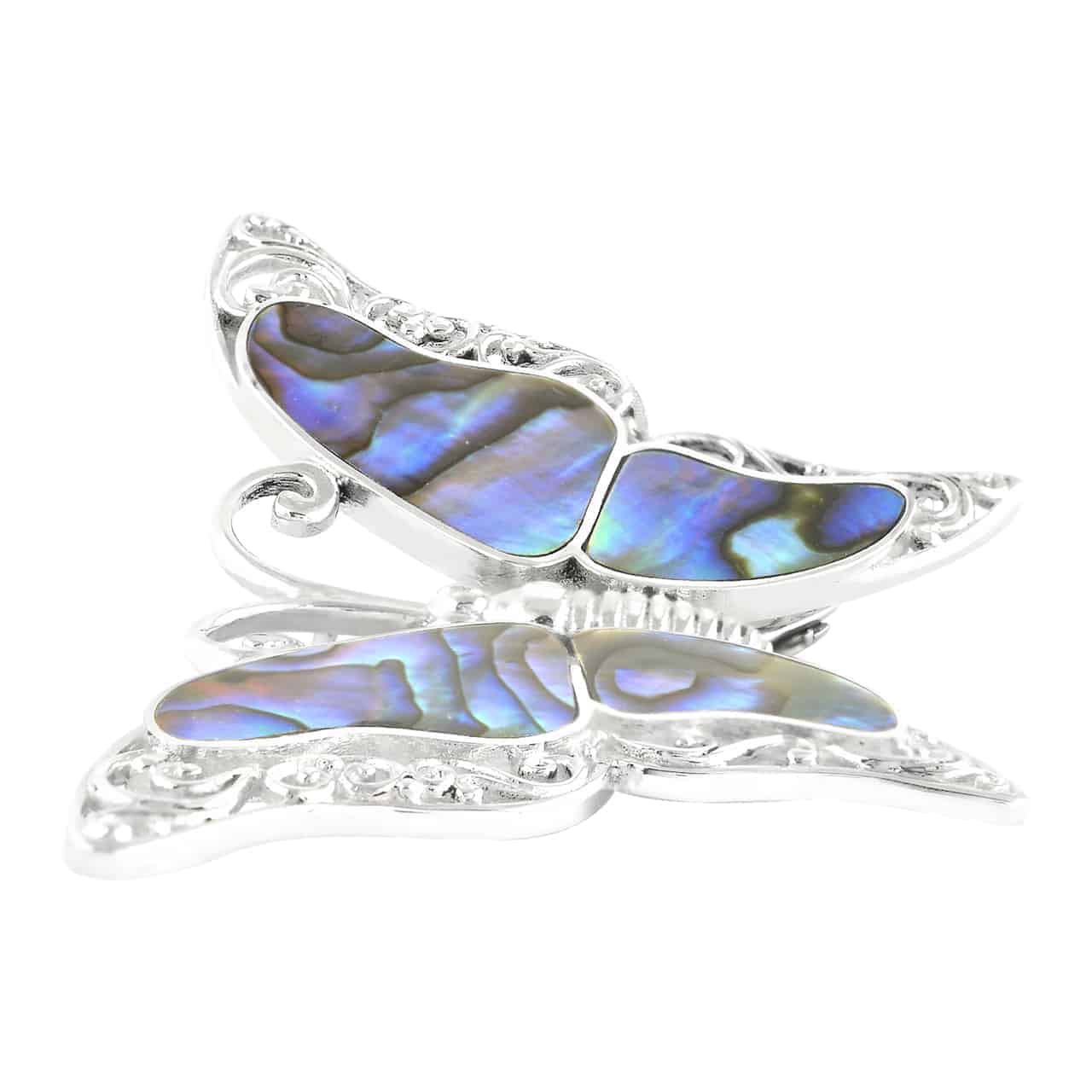 Abalone Shell Inlay Butterfly Enhancer Pendant/Brooch