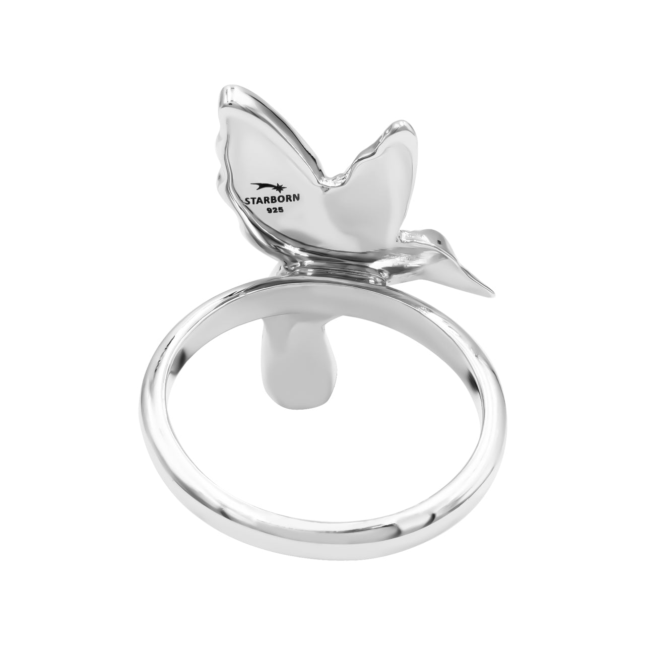 Abalone Shell Hummingbird Ring