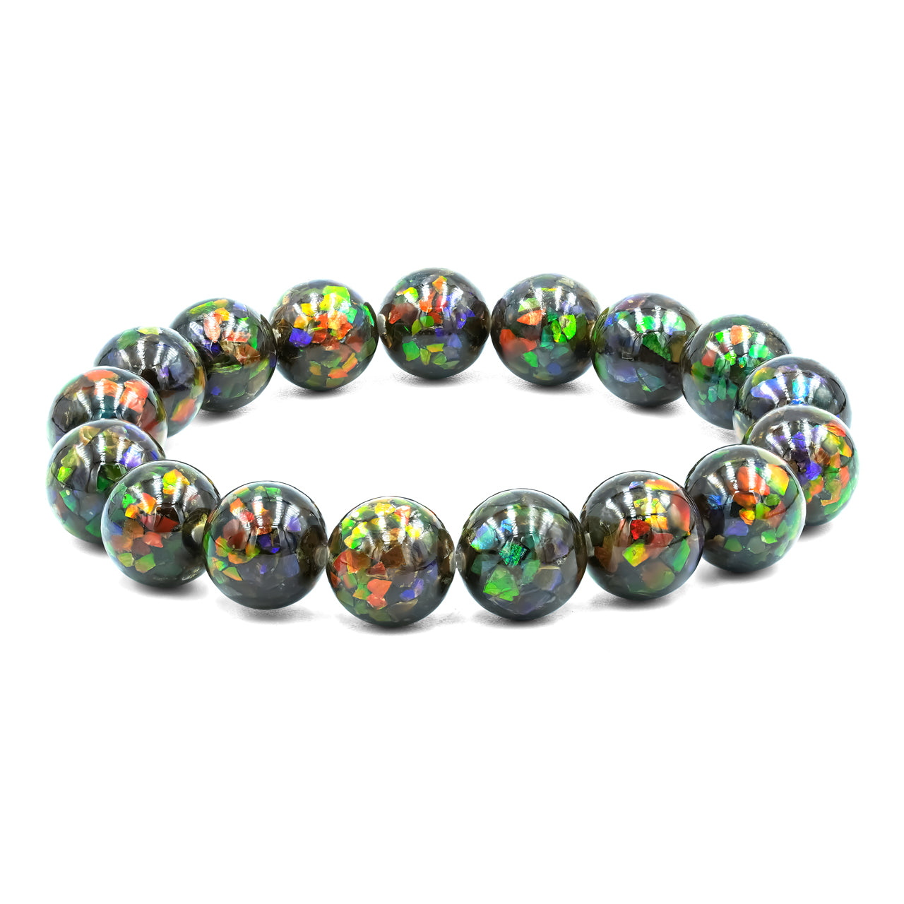 Ammolite Bead Bracelet 11mm