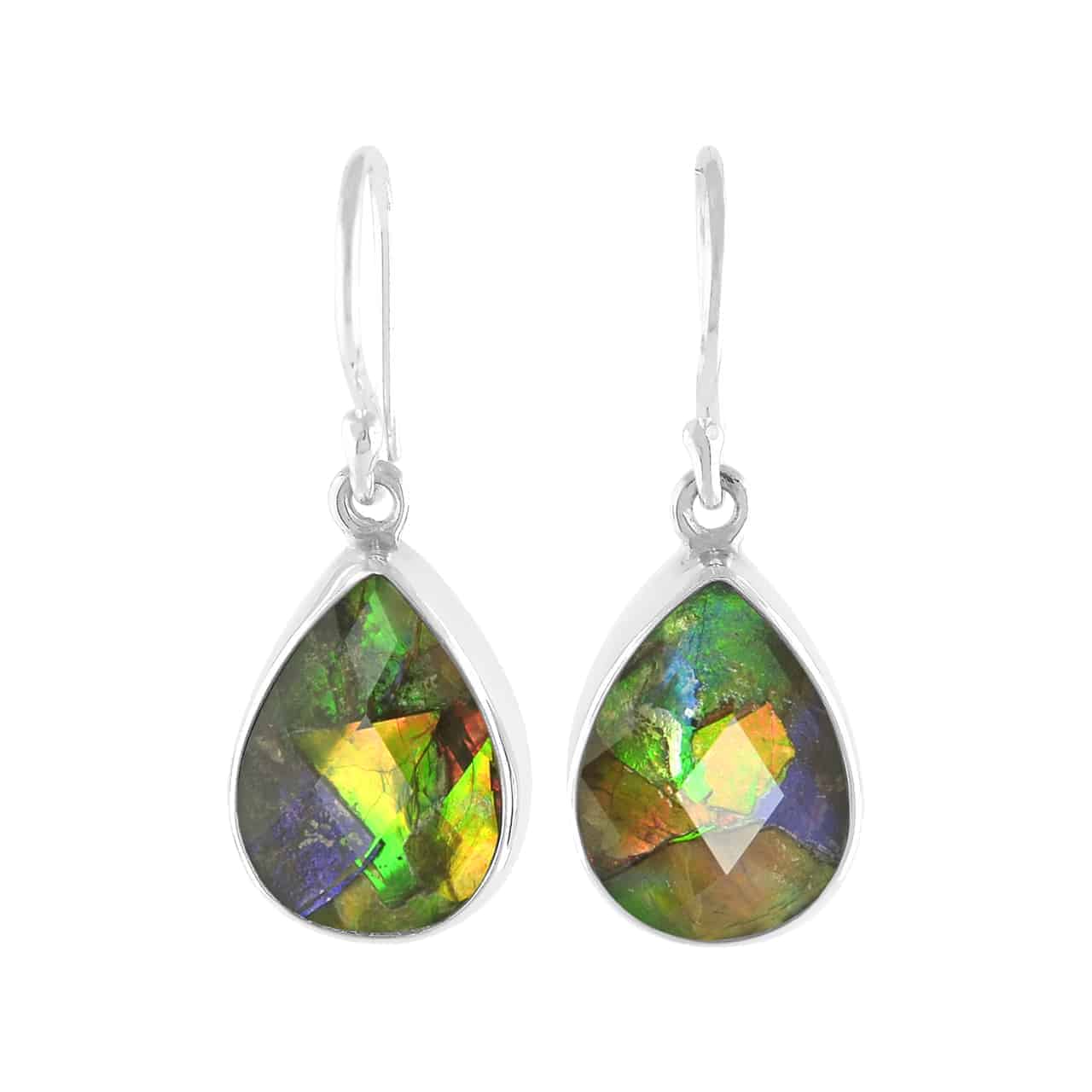 Ammolite &amp; Faceted Crystal Top