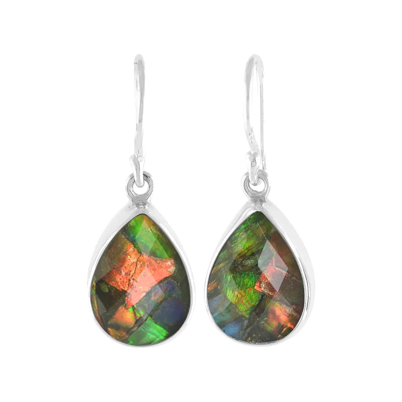 Ammolite &amp; Faceted Crystal Top