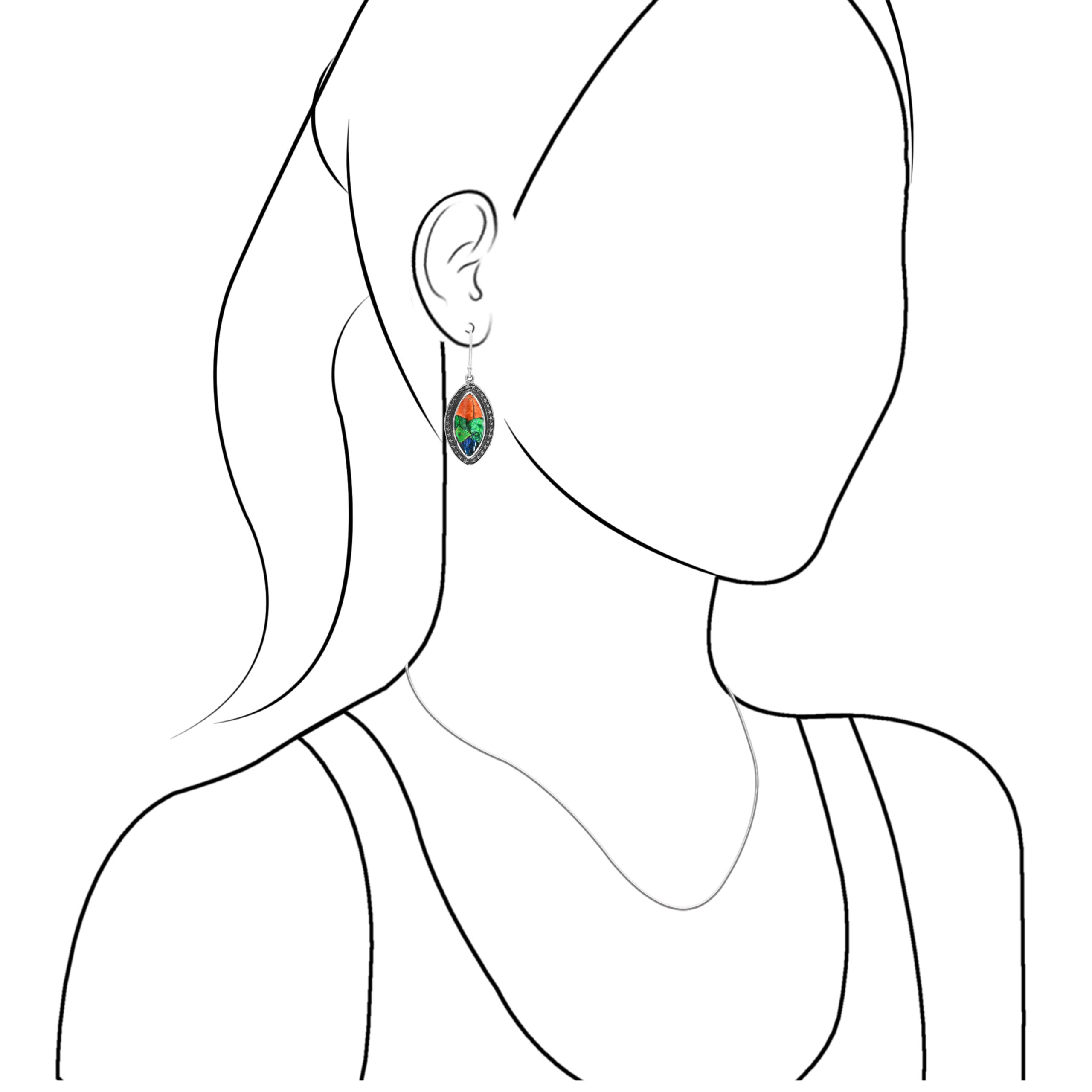 Ammolite Marquise Earring