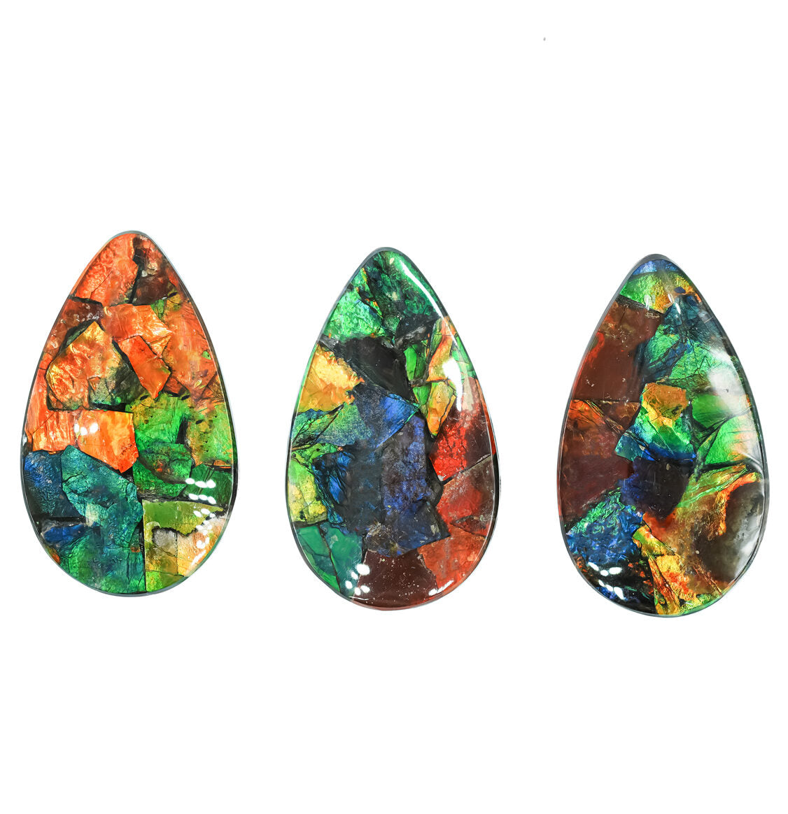 Ammolite Pear Cabochon 37mm