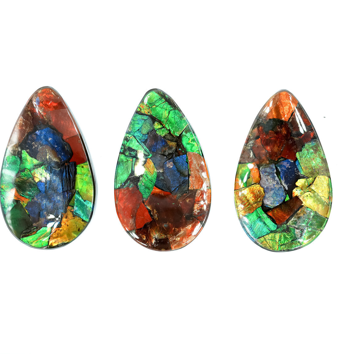 Ammolite Pear Cabochon 37mm