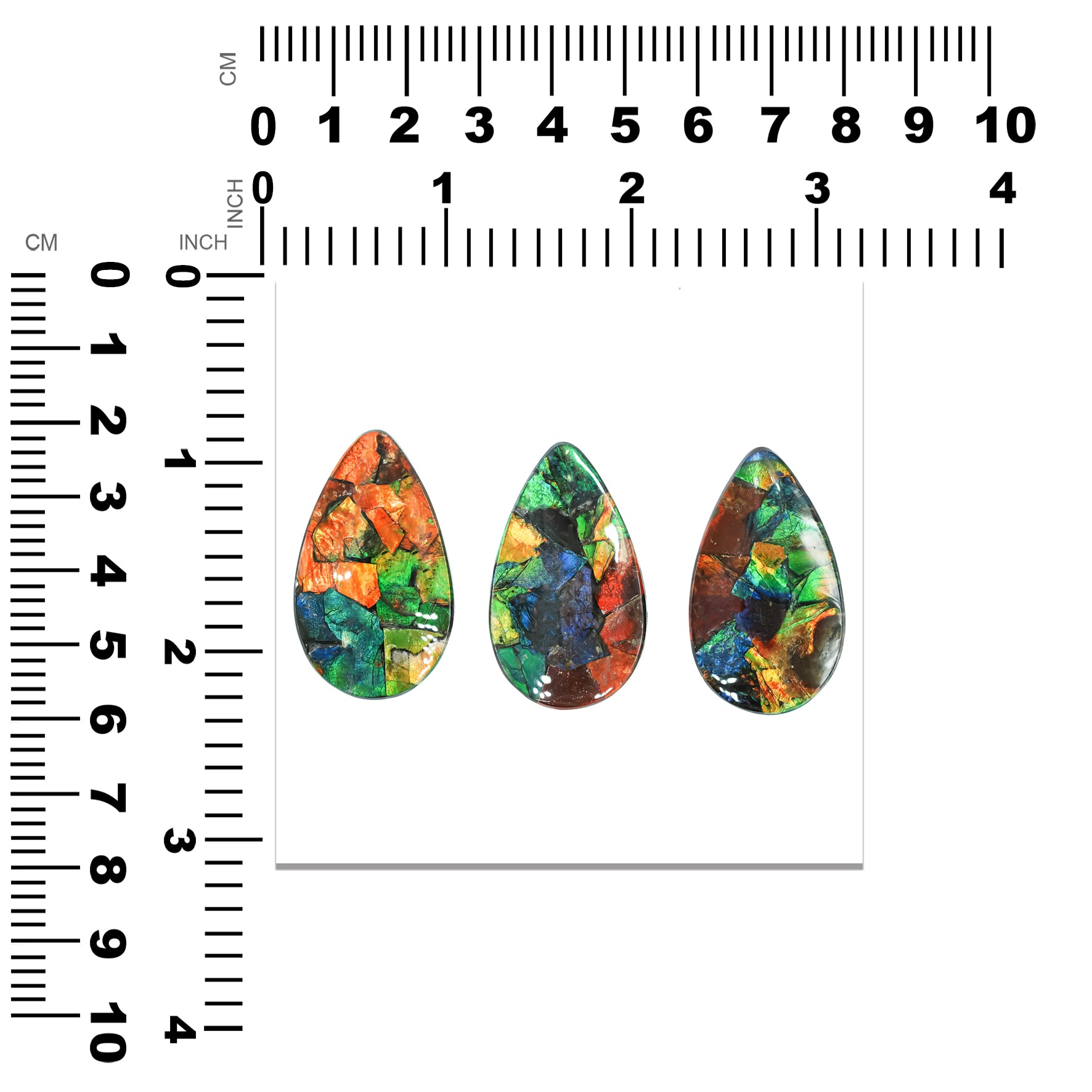 Ammolite Pear Cabochon 37mm