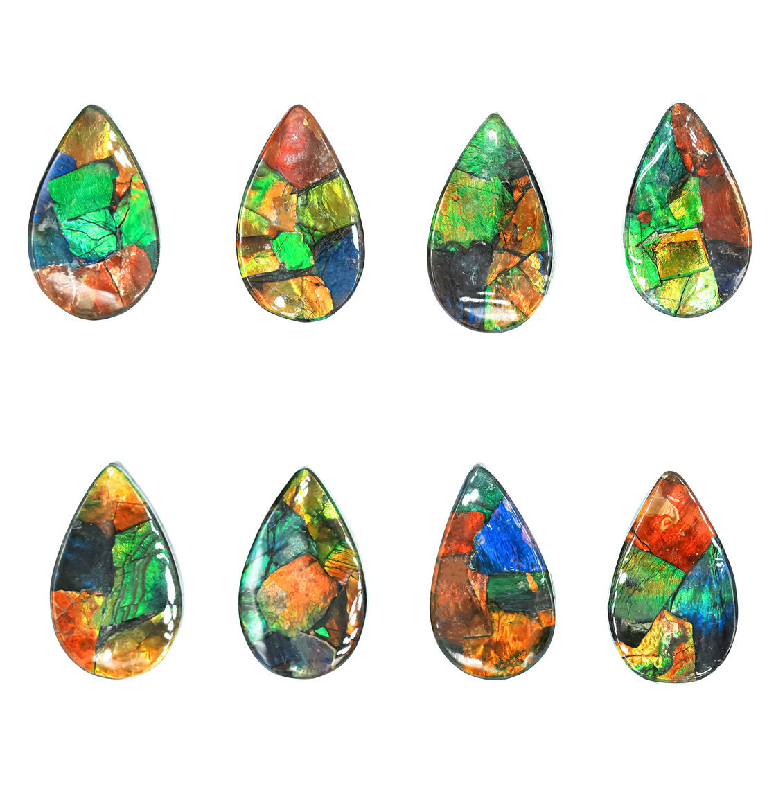 CAMLLS033.1Ammolite Pear Cabochon 20 mm