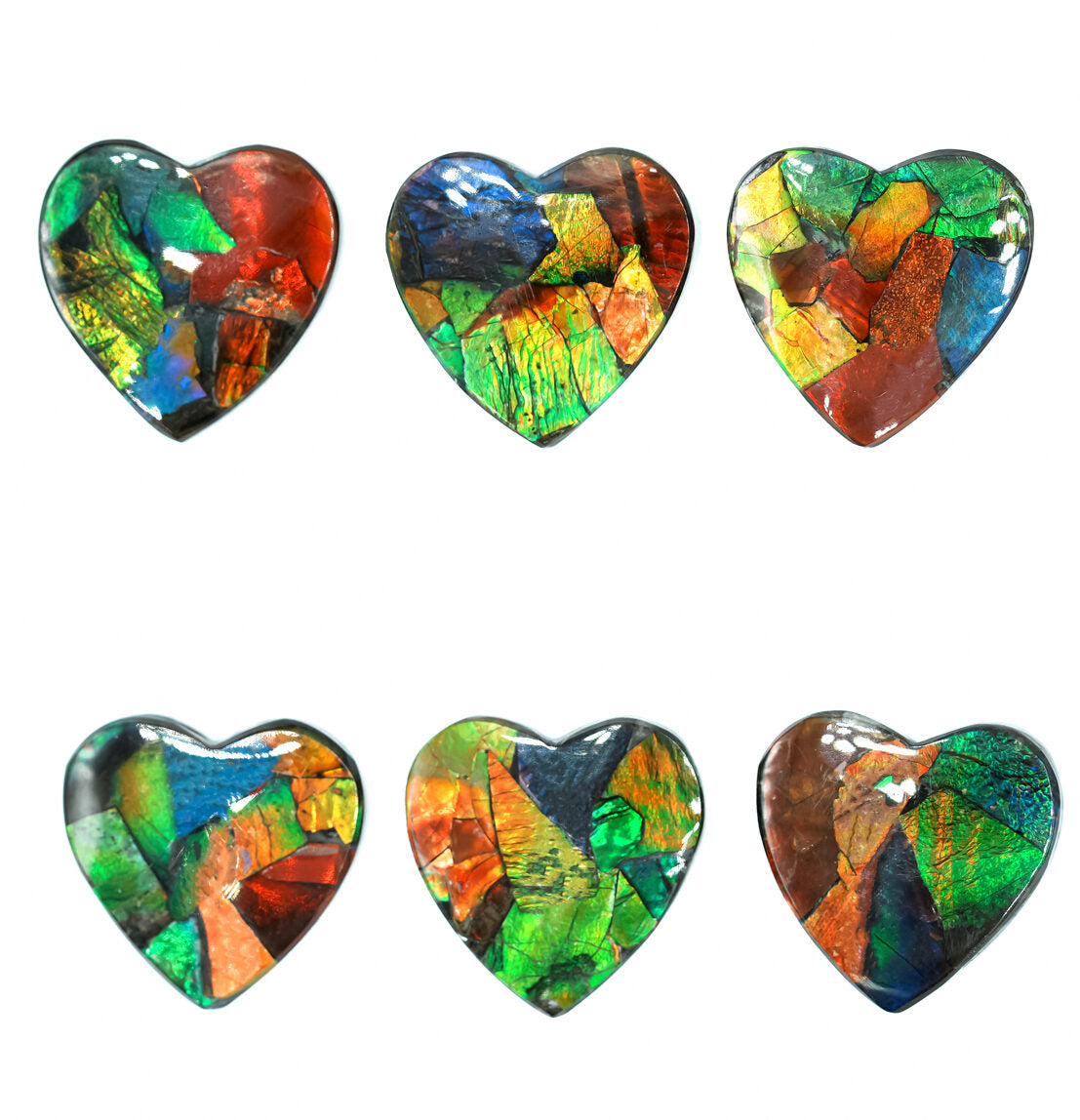 Ammolite Heart Cabochon 20 mm