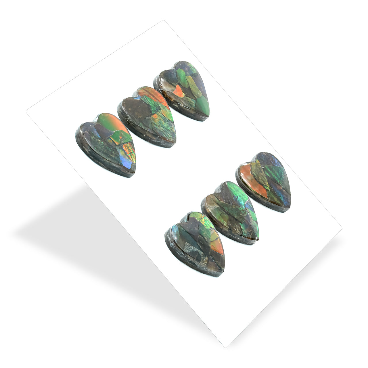 Ammolite Heart Cabochon 20 mm