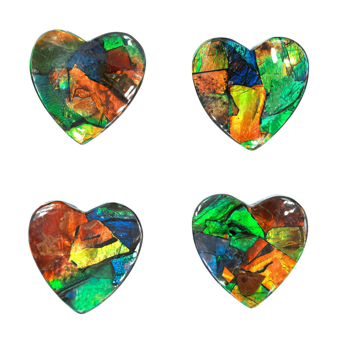 Ammolite Heart Cabochon 25 mm