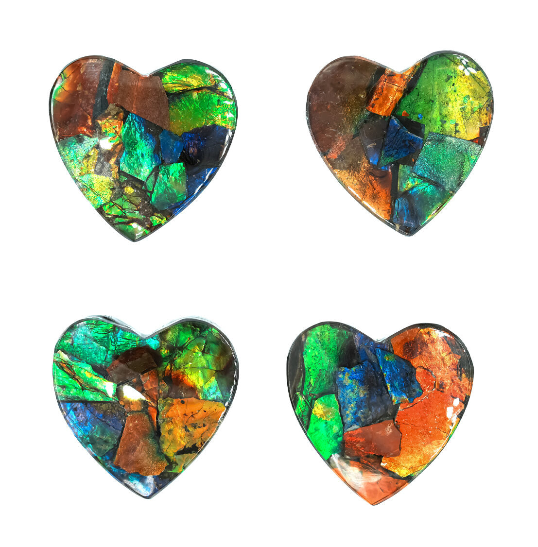 Ammolite Heart Cabochon 25 mm