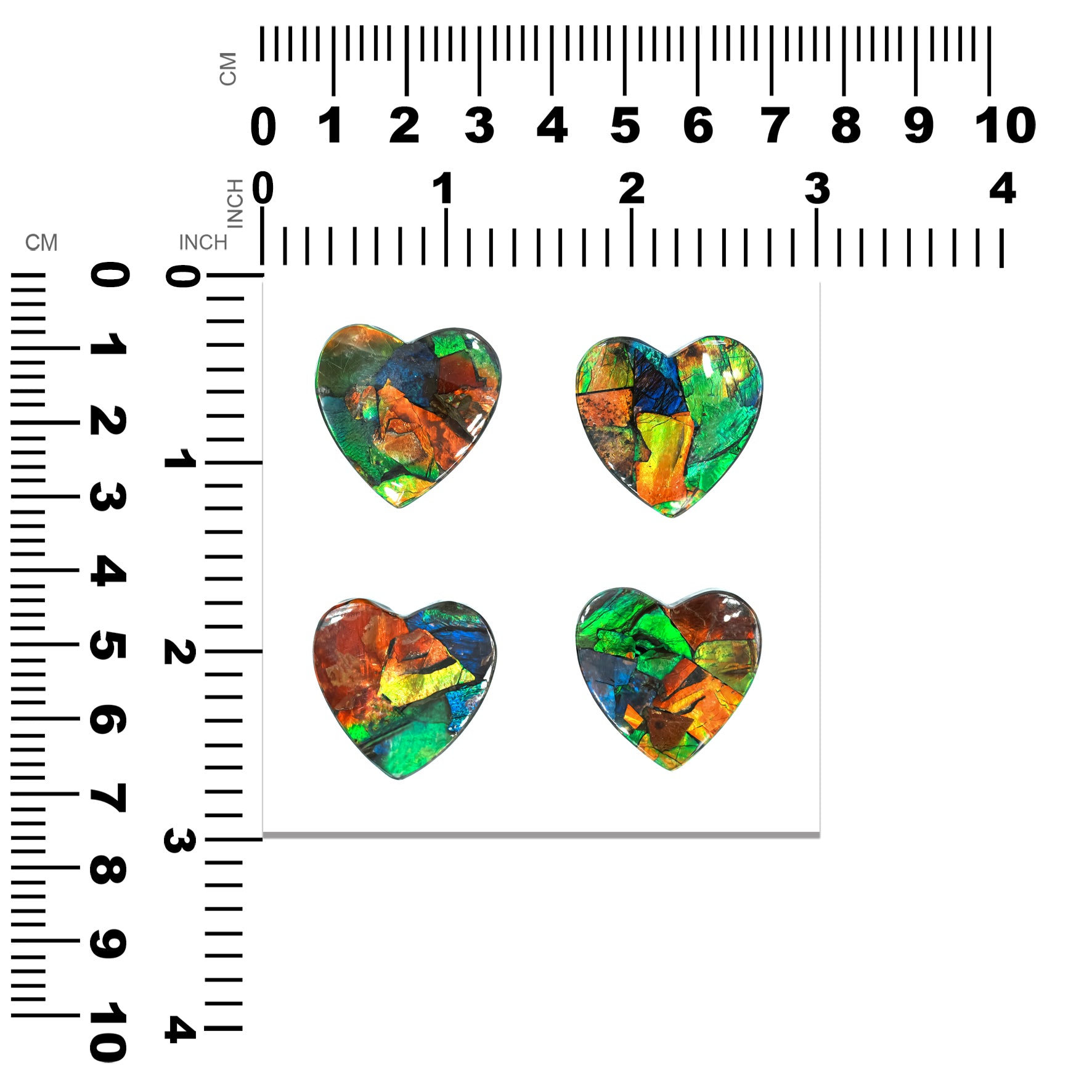 Ammolite Heart Cabochon 25 mm