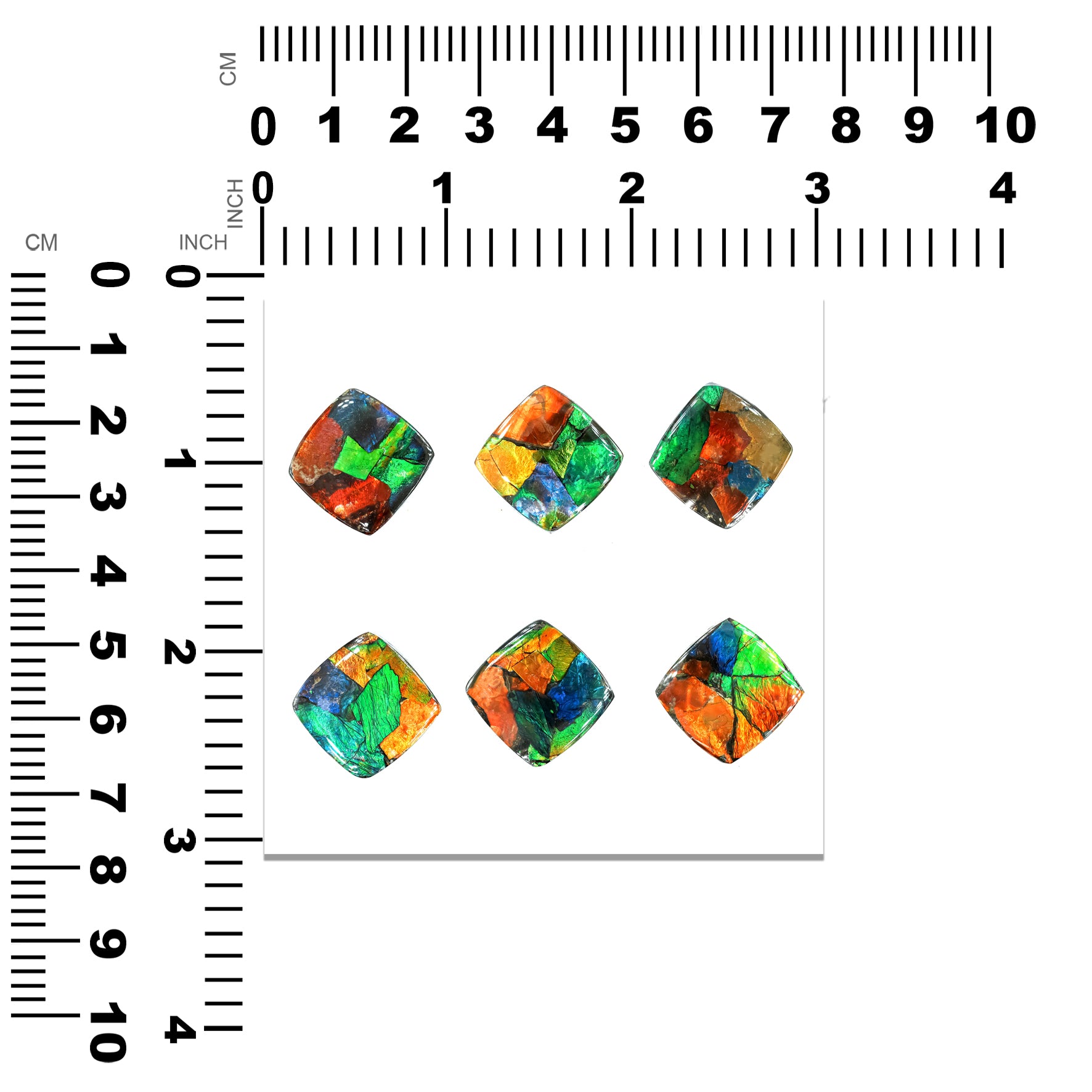 Ammolite Square Cabochon 16mm