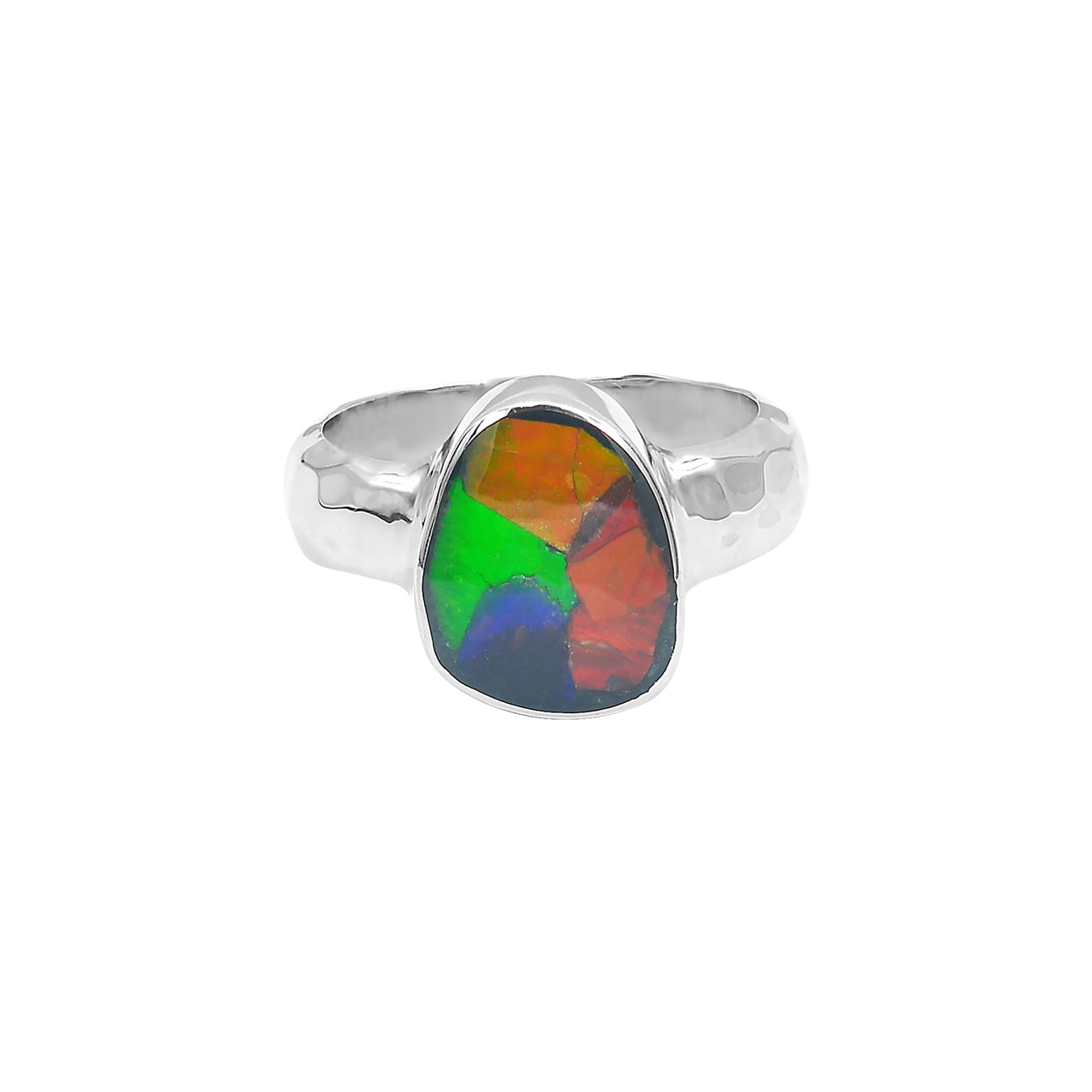 Ammolite Free-Form Cabochons Ring