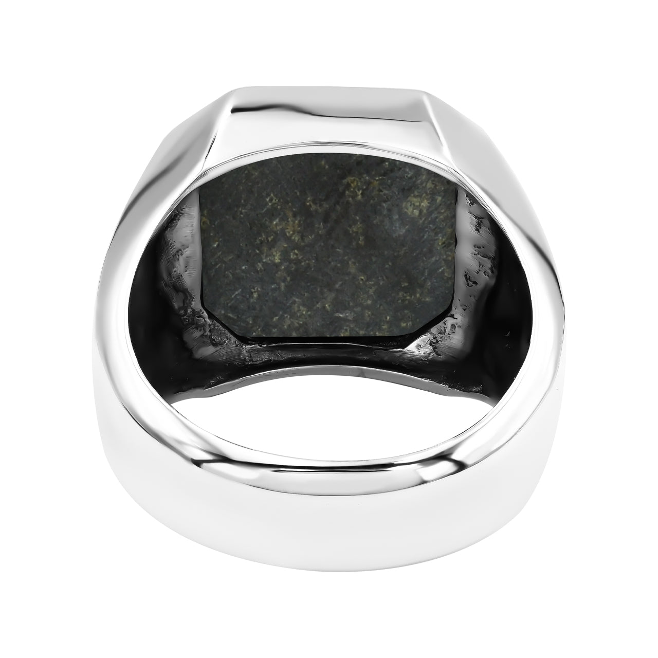 Ammolite Octagon Shape  Men's Ring