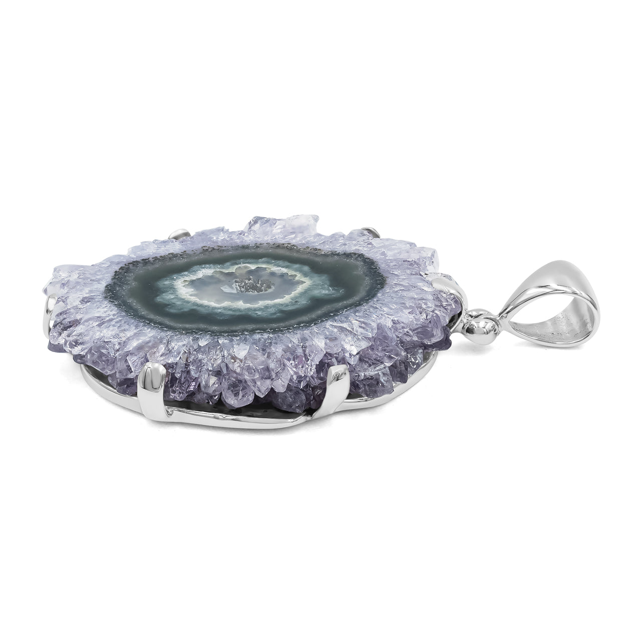 Amethyst Rose Prong Set Pendant