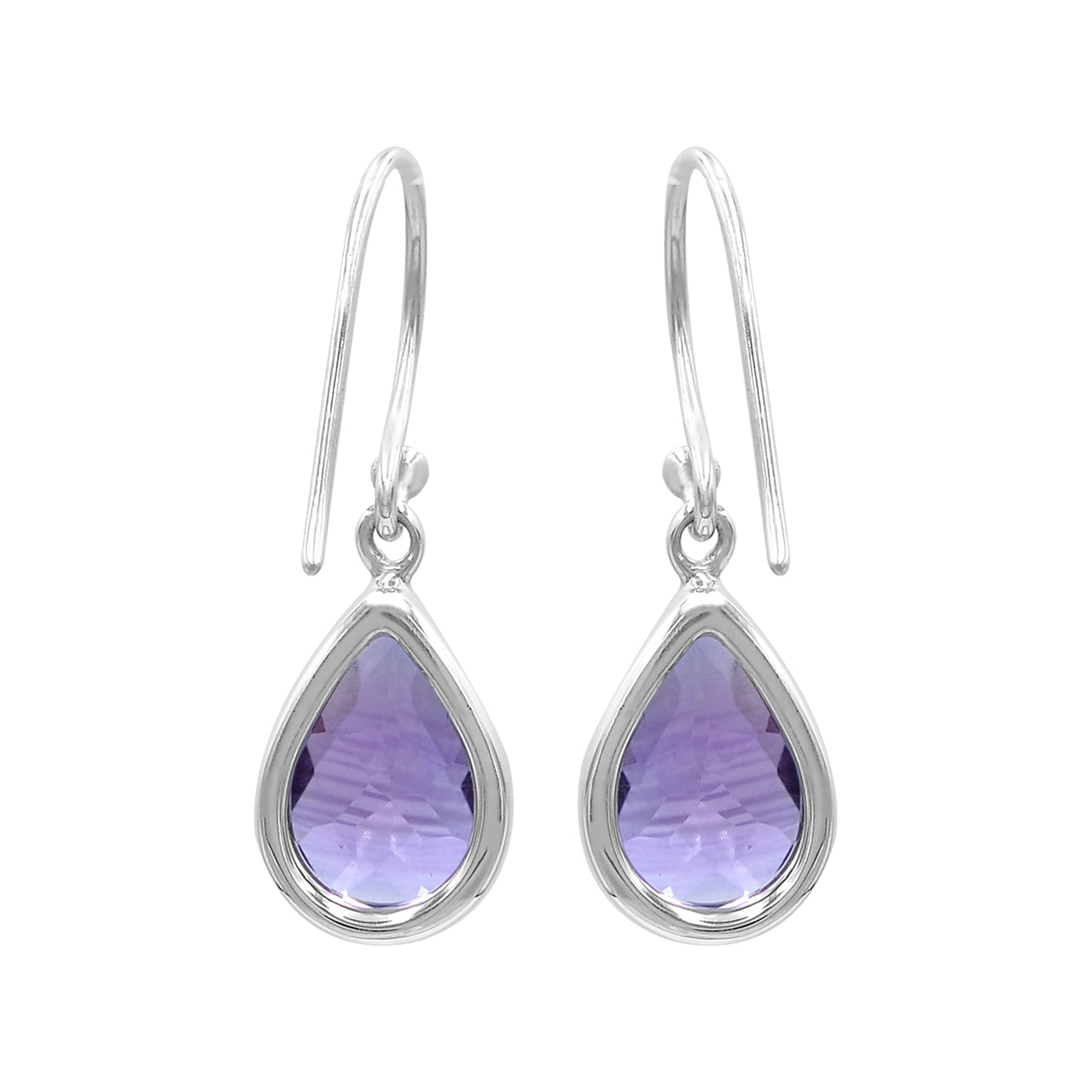 Faceted Amethyst Earrings