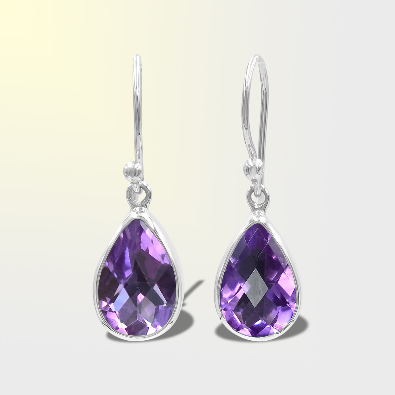 Faceted Amethyst Earrings