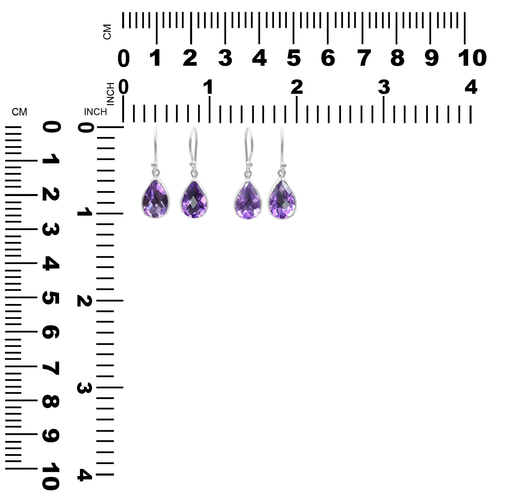 Faceted Amethyst Earrings