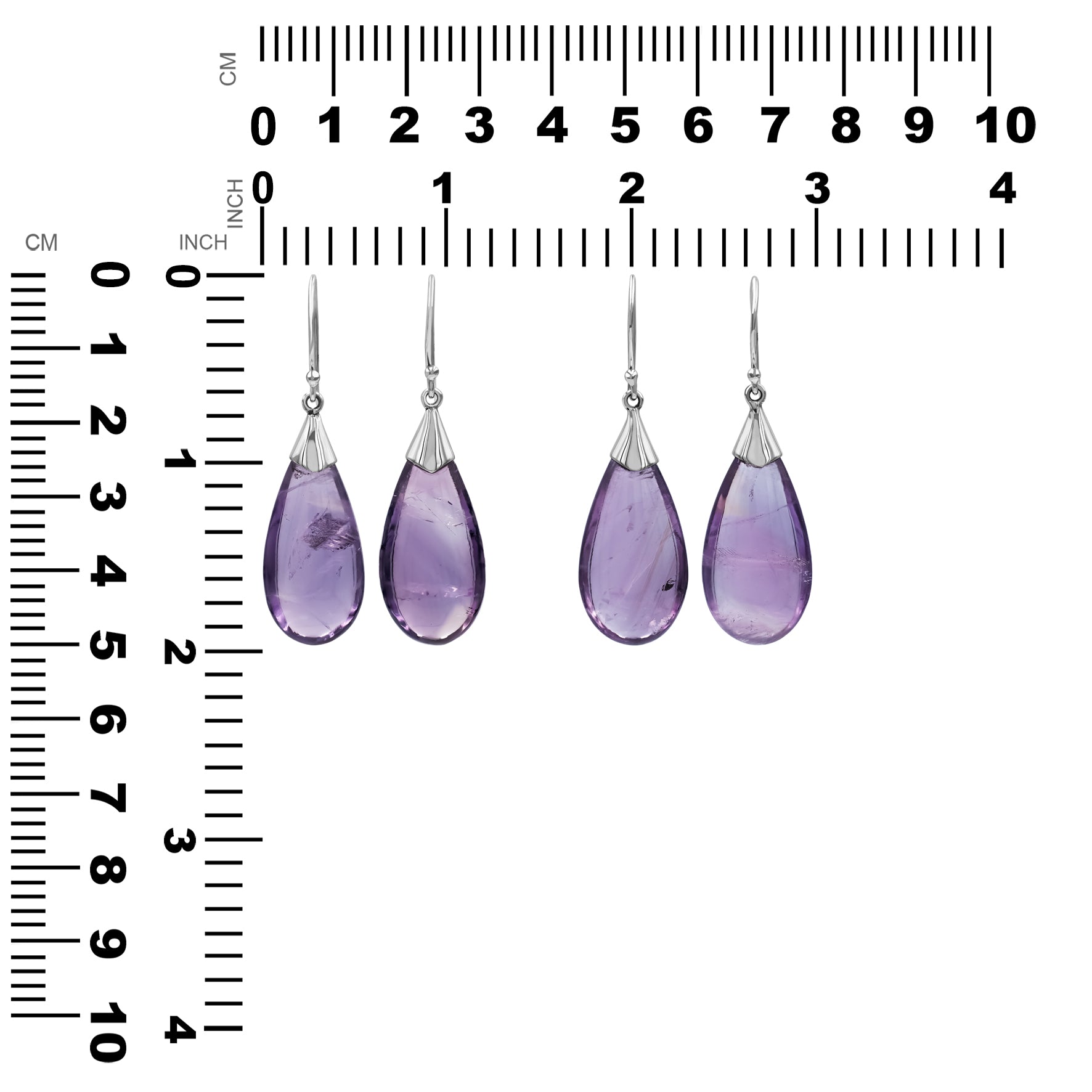 Amethyst Single Chop Earrings