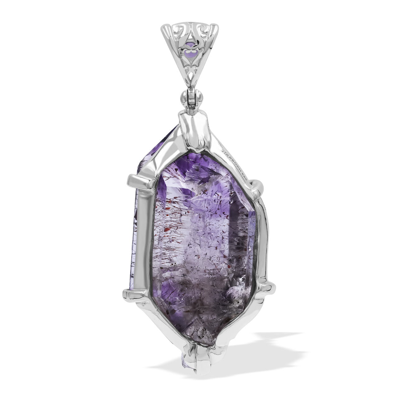 Shangaan Amethyst Crystal Pendant with Filigree Bale