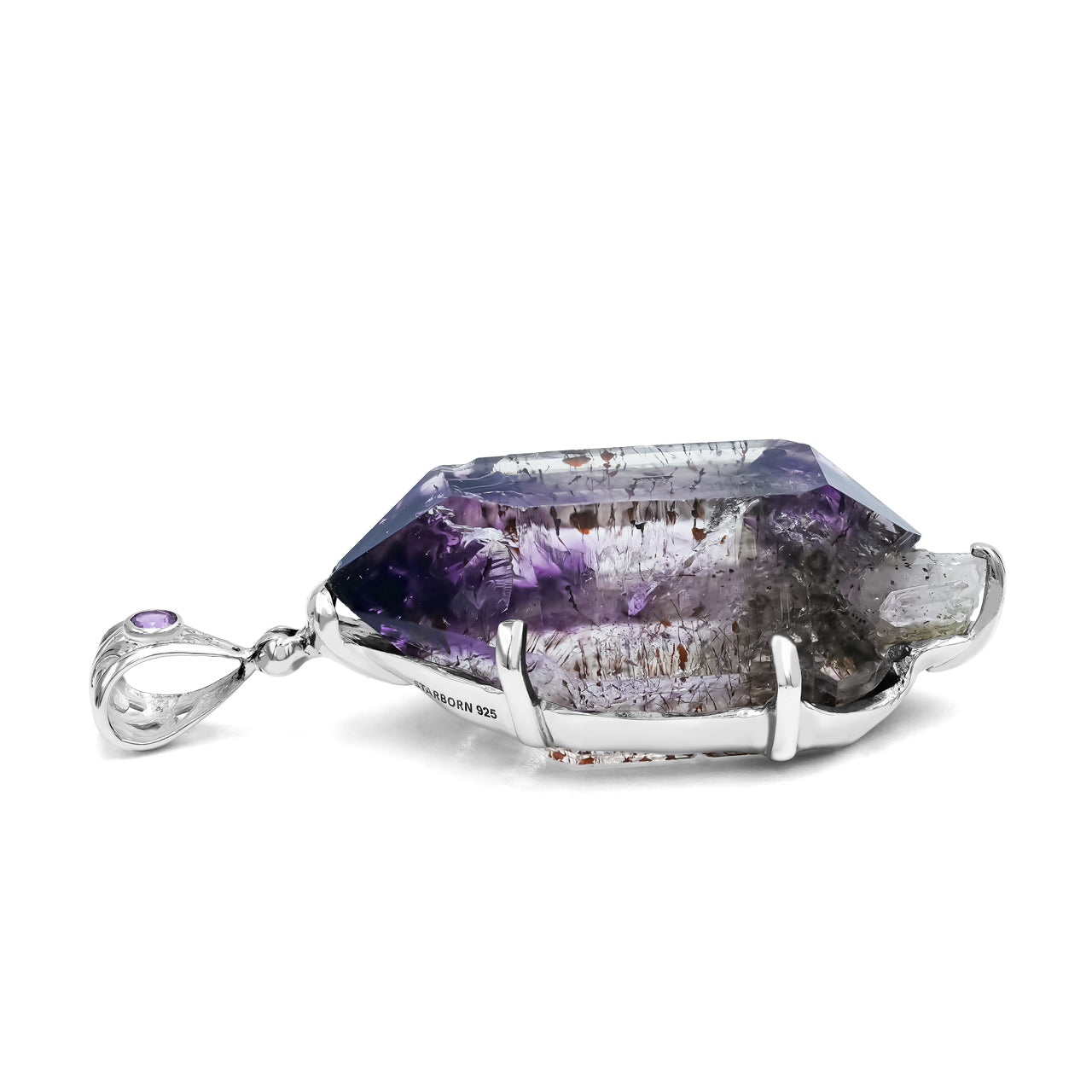 Shangaan Amethyst Crystal Pendant with Filigree Bale